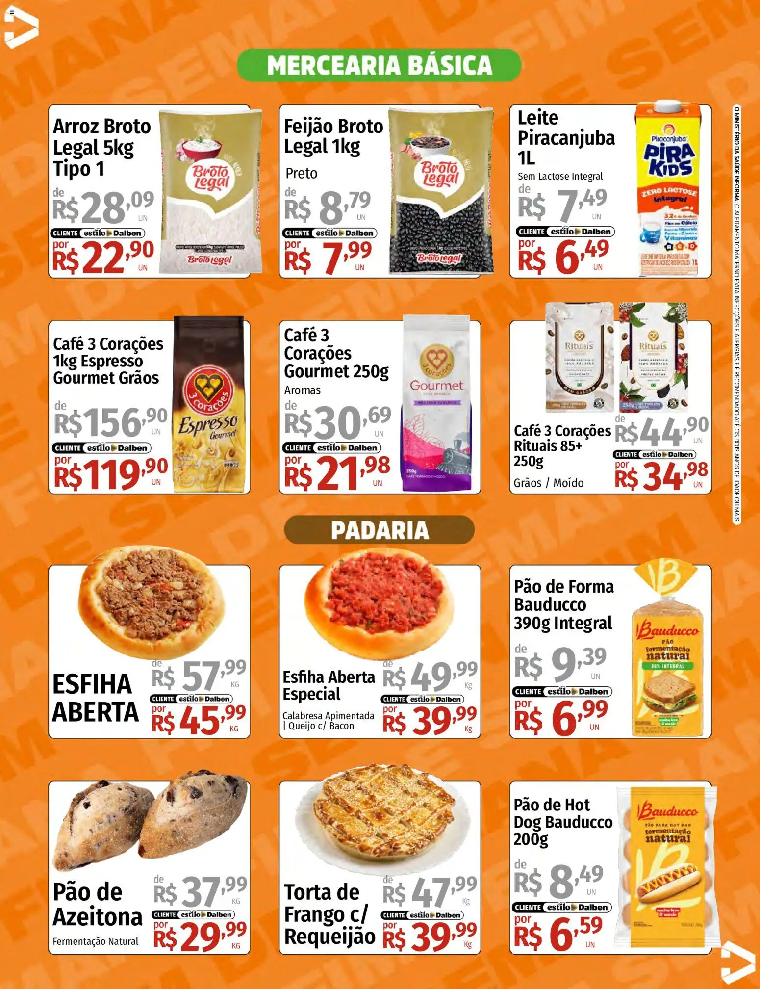 Supermercado Dalben Folheto - válido de 12.06.2026 | Página: 5 | Produtos: Queijo, Arroz, Pão de forma, Frango