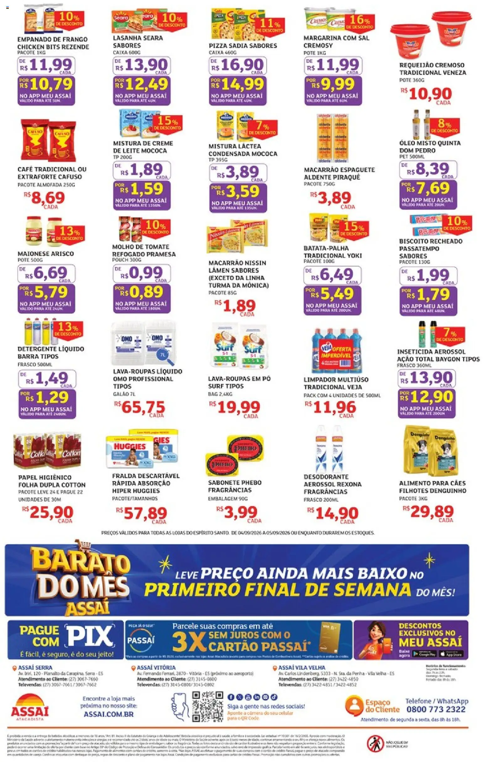 Assaí Atacadista Folheto - válido de 04/09/2026 | Página: 2 | Produtos: Almofada, Leite, Café, Papel higiênico
