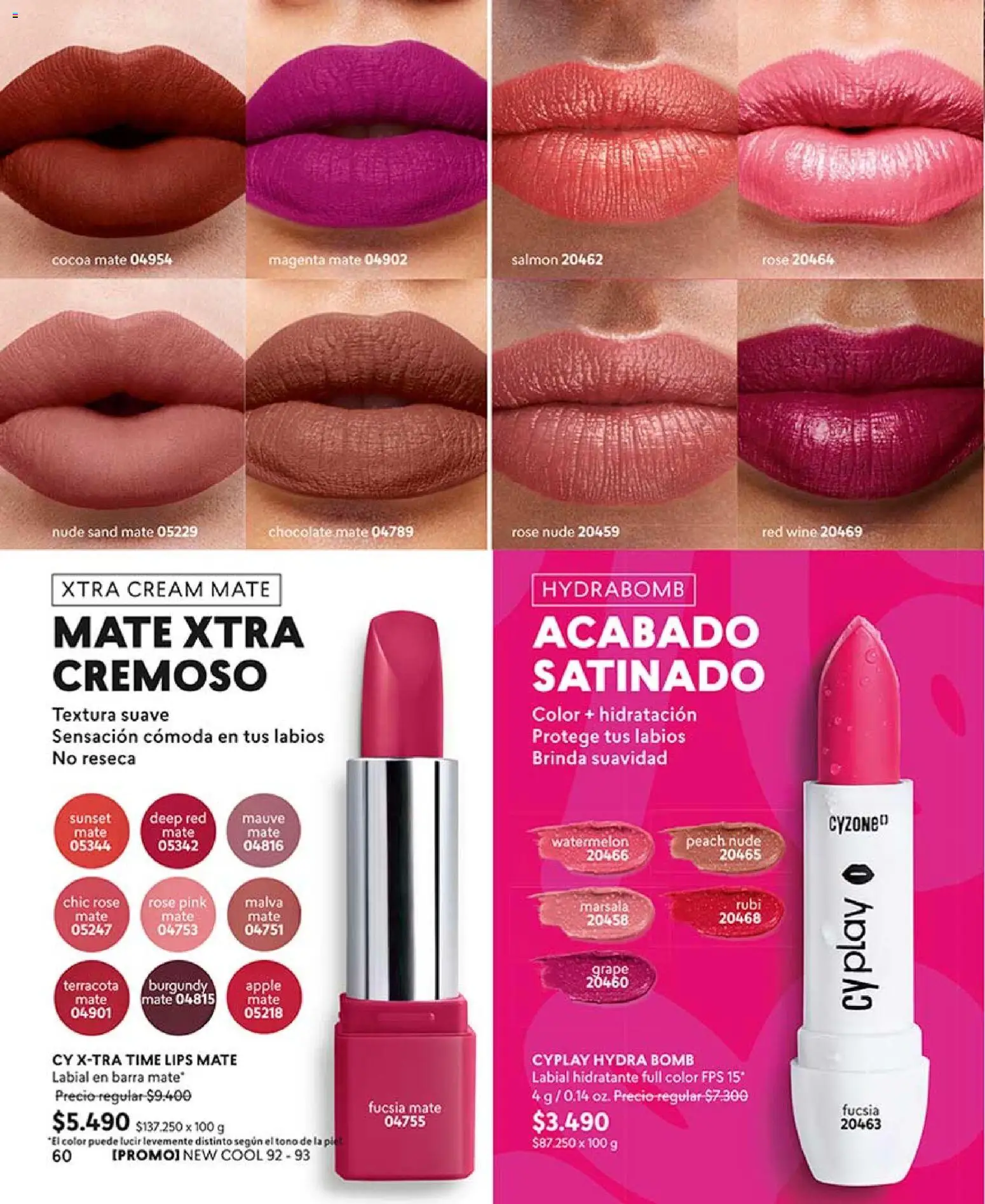 Catálogo CyZone Campaña 9 │ válido desde el 17.05.2026 | Página: 62 | Productos: Mate, Chocolate, Labial