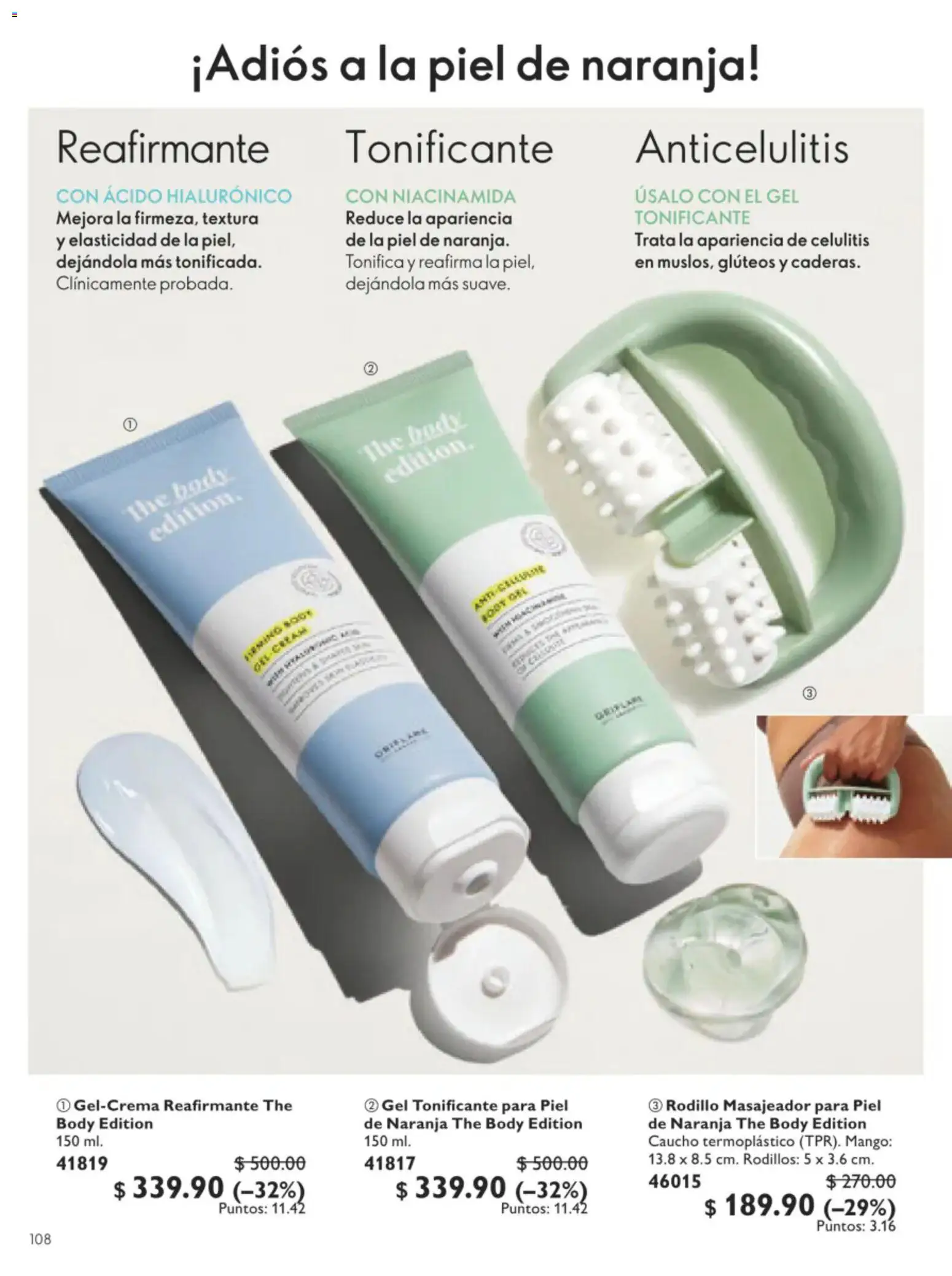 Nuevas ofertas de Oriflame válidas en toda la República Mexicana desde el 11/07/2026. ¡Encuentra las mejores ofertas en Oriflame campaña 10 2026! | Página: 108 | Productos: Mango, Body, Rodillo