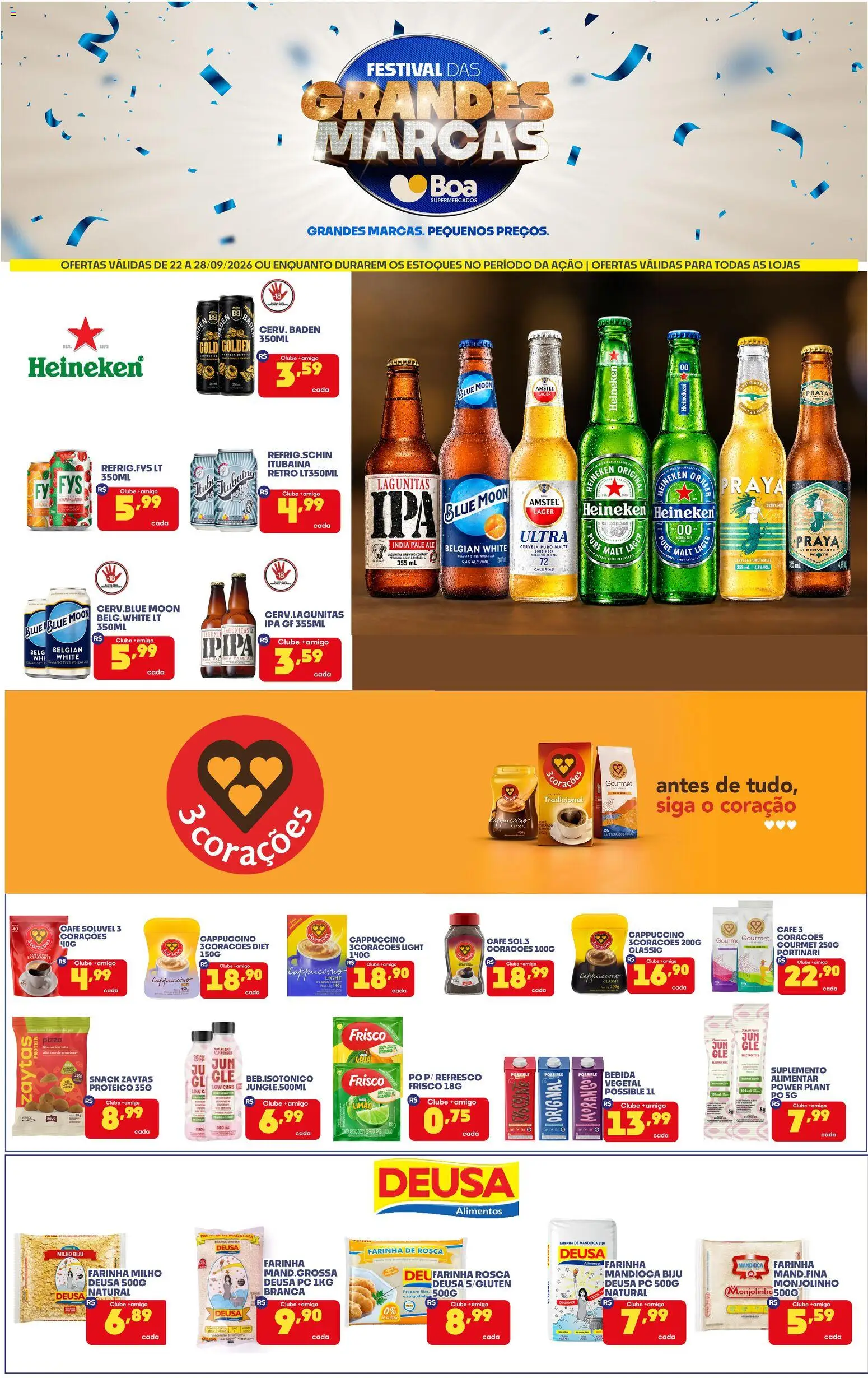 Boa Supermercados Folheto - válido de 22/09/2026 | Página: 1 | Produtos: Frisco, Farinha, PC, Milho