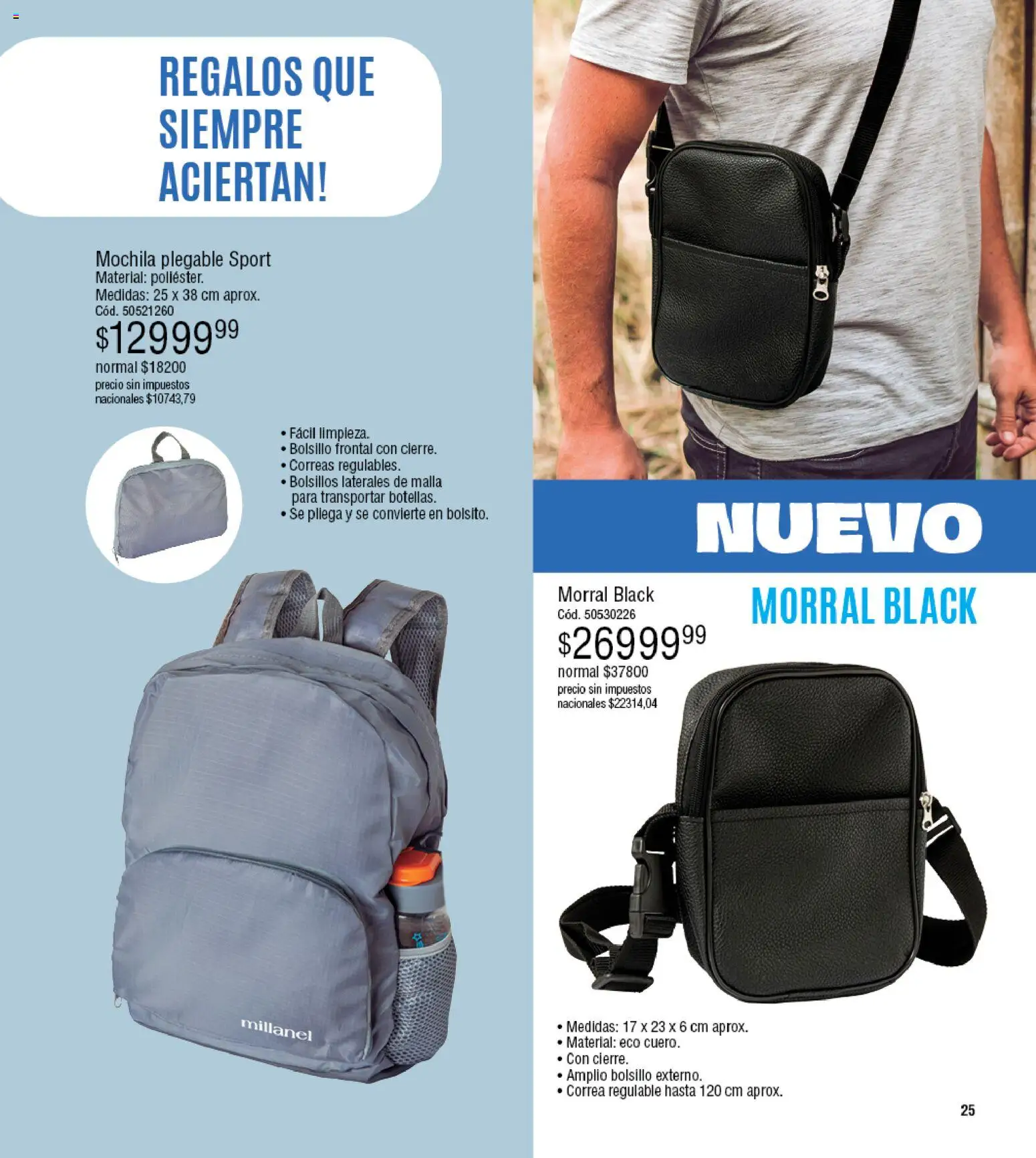 Millanel - Catálogo │ válido desde el 25.05.2026 | Página: 25 | Productos: Malla, Morral, Mochila