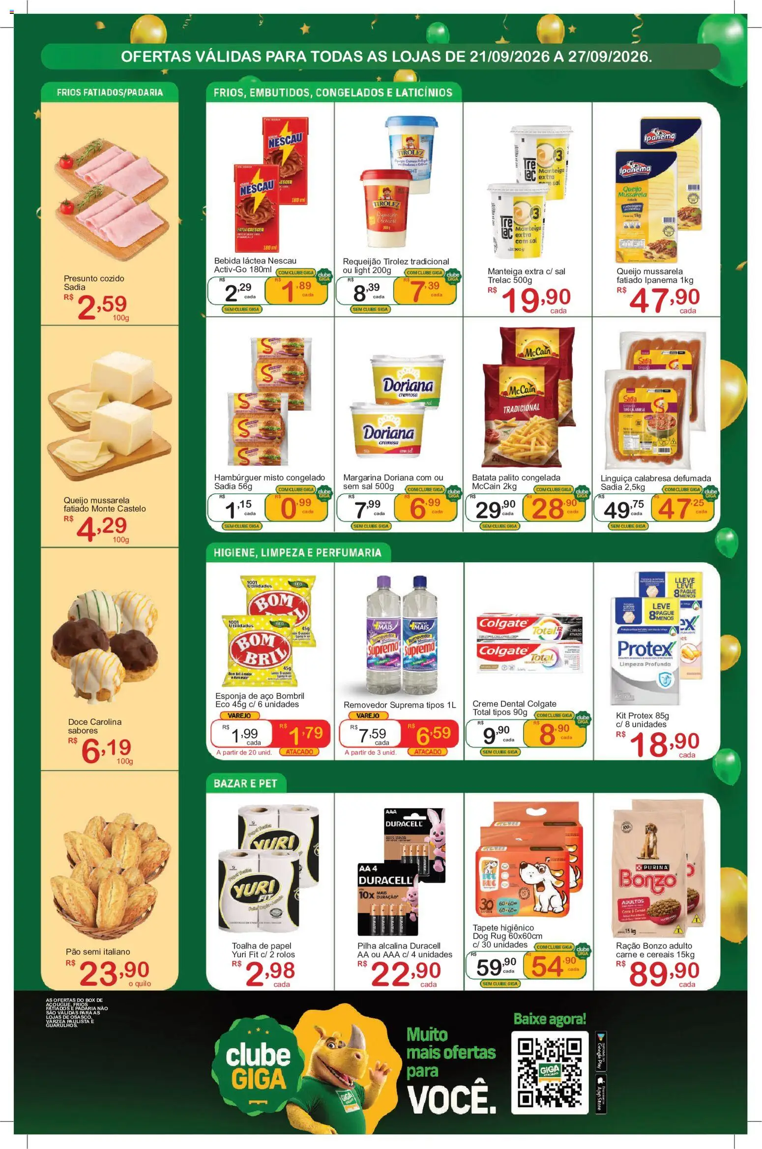 GIGA Atacado Folheto - válido de 20/09/2026 | Página: 3 | Produtos: Esponja, Nescau, Creme dental, Margarina