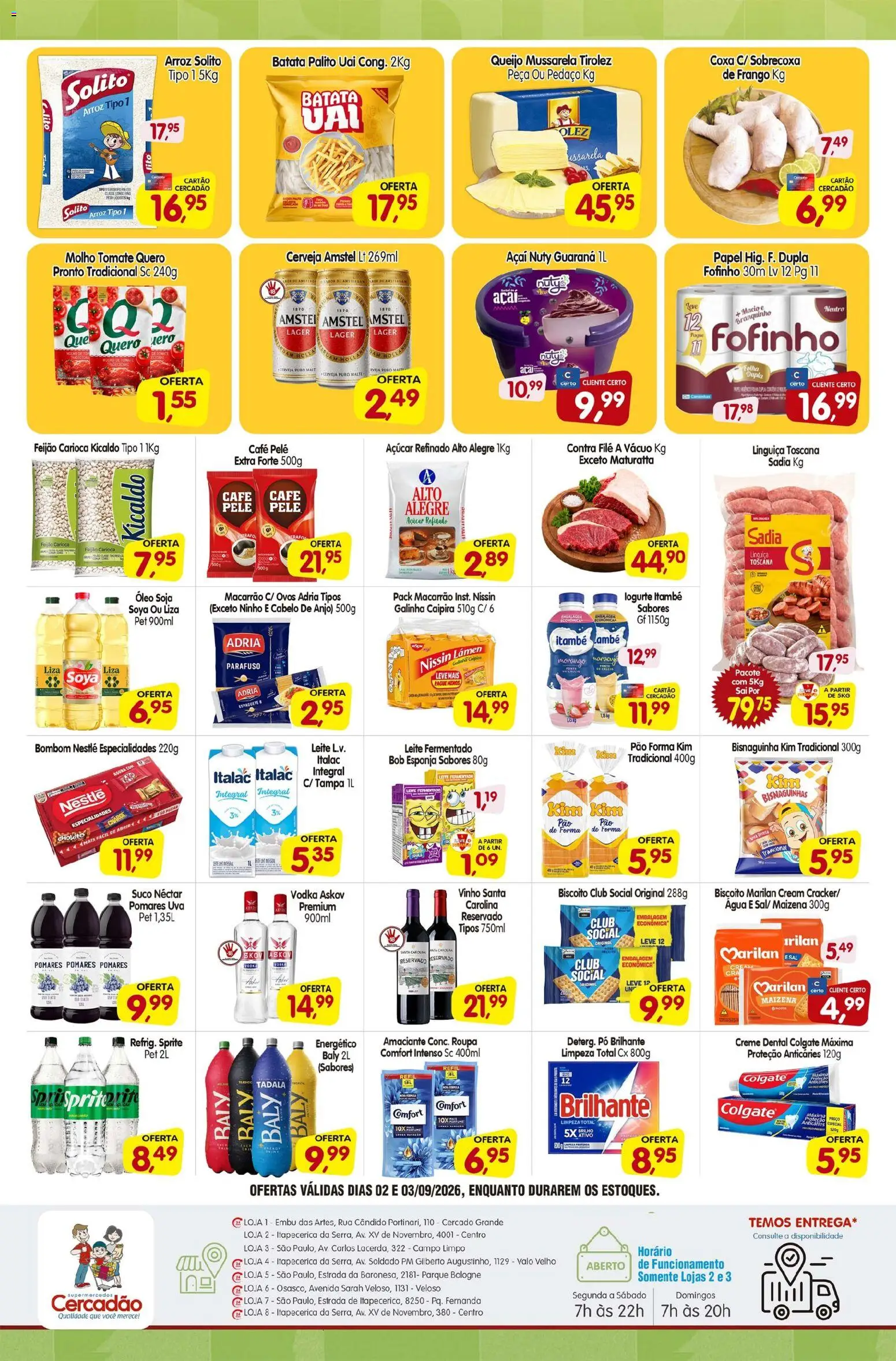 Cercadão Folheto - válido de 02/09/2026 | Página: 2 | Produtos: Espaguete, Uva, Macarrão, Bombom