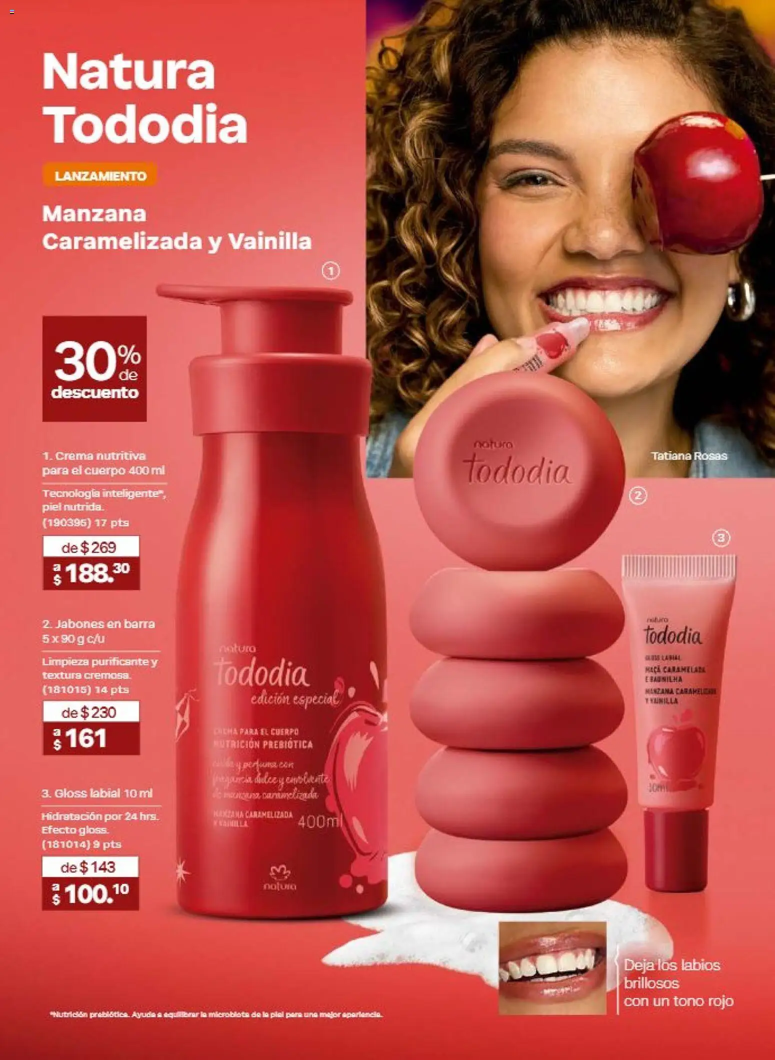 Nuevas ofertas de Natura válidas en toda la República Mexicana desde el 11/09/2026. ¡Encuentra las mejores ofertas en Natura campaña 14 2026! | Página: 106 | Productos: Crema, Manzana, Vainilla, Barra
