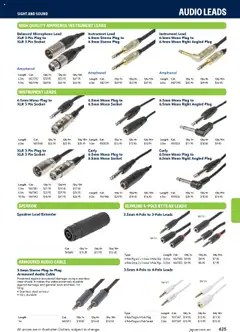 Preview of Jaycar Engineering & Scientific Catalogue 2025/2026  - valid from 09.07.2025 | Page: 425 | Products: Curly, Audio, Cable, Stereo