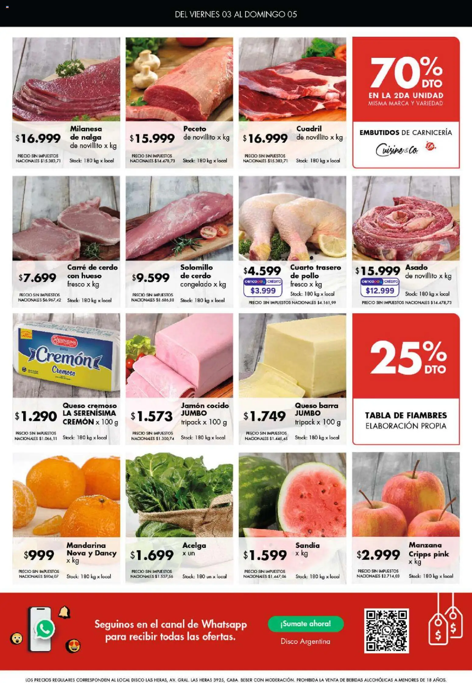Disco ofertas │ válido desde el 03/07/2026 | Página: 8 | Productos: Pollo, Acelga, Manzana, Jamón