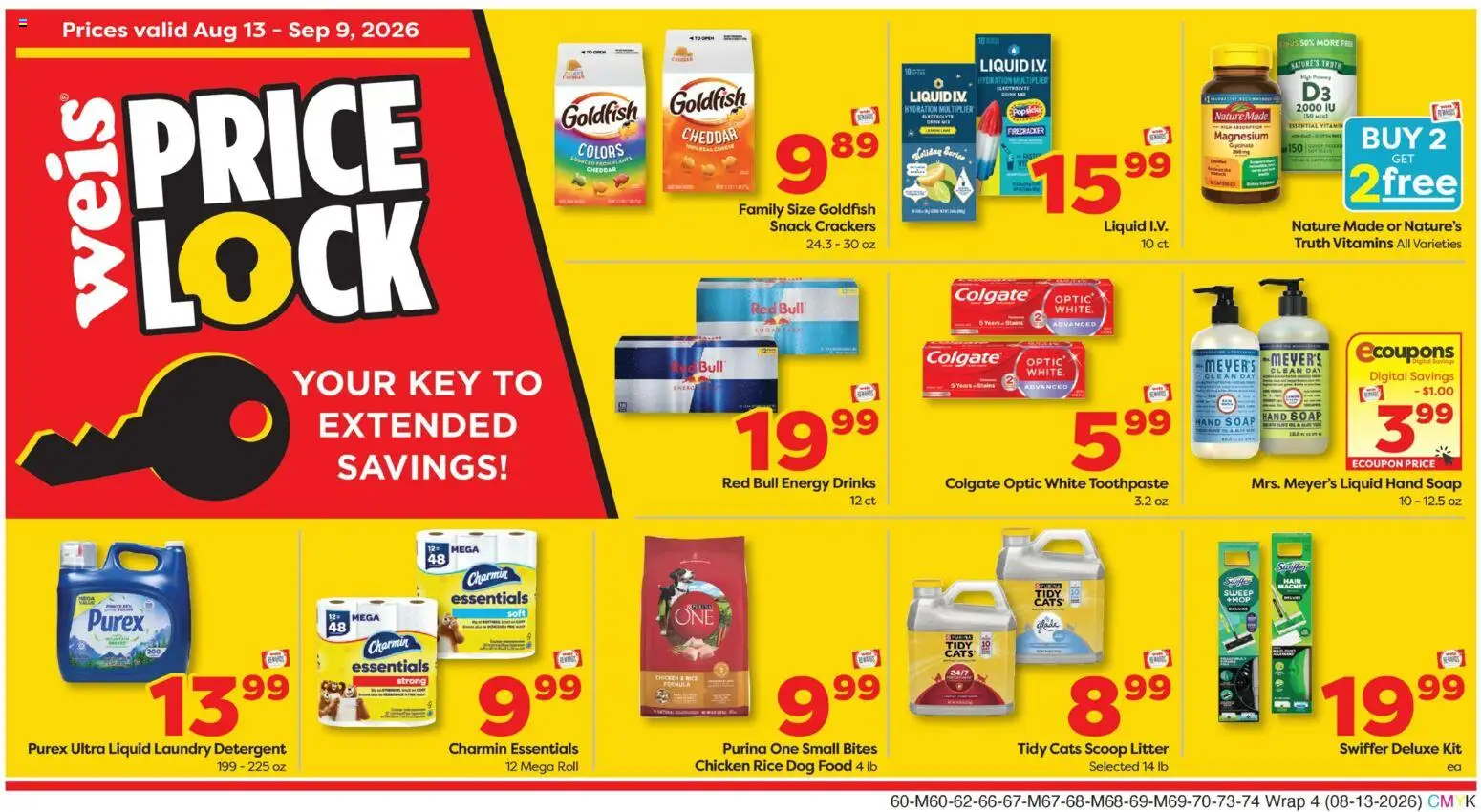 Weis Weekly Circular - PA - valid from 08/13/2026 | Page: 3 | Products: Vitamin, Crackers, Soap, Red Bull