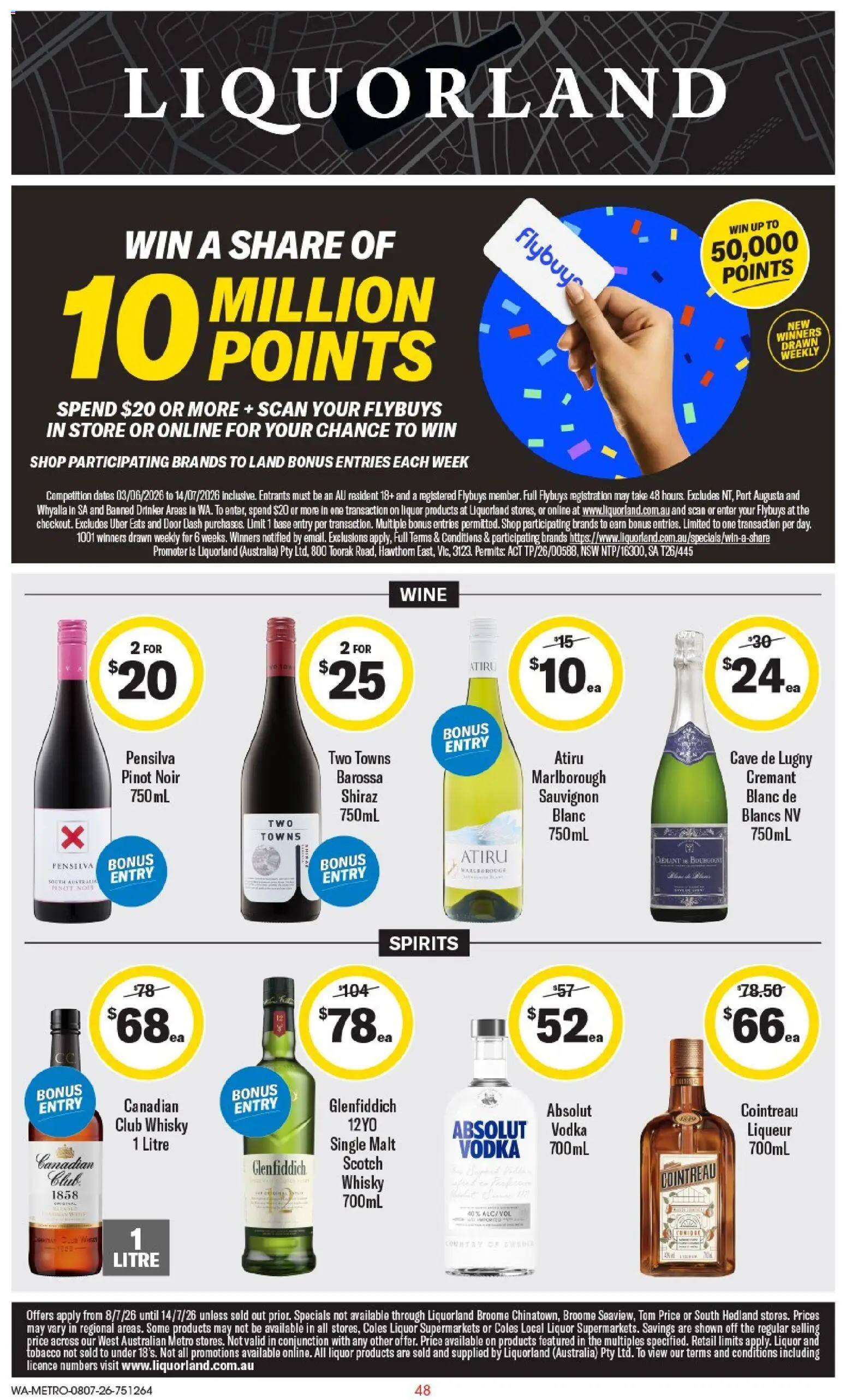 Coles catalogue - valid from 08/07/2026 | Page: 48 | Products: Door, Wine, Vodka, Scotch