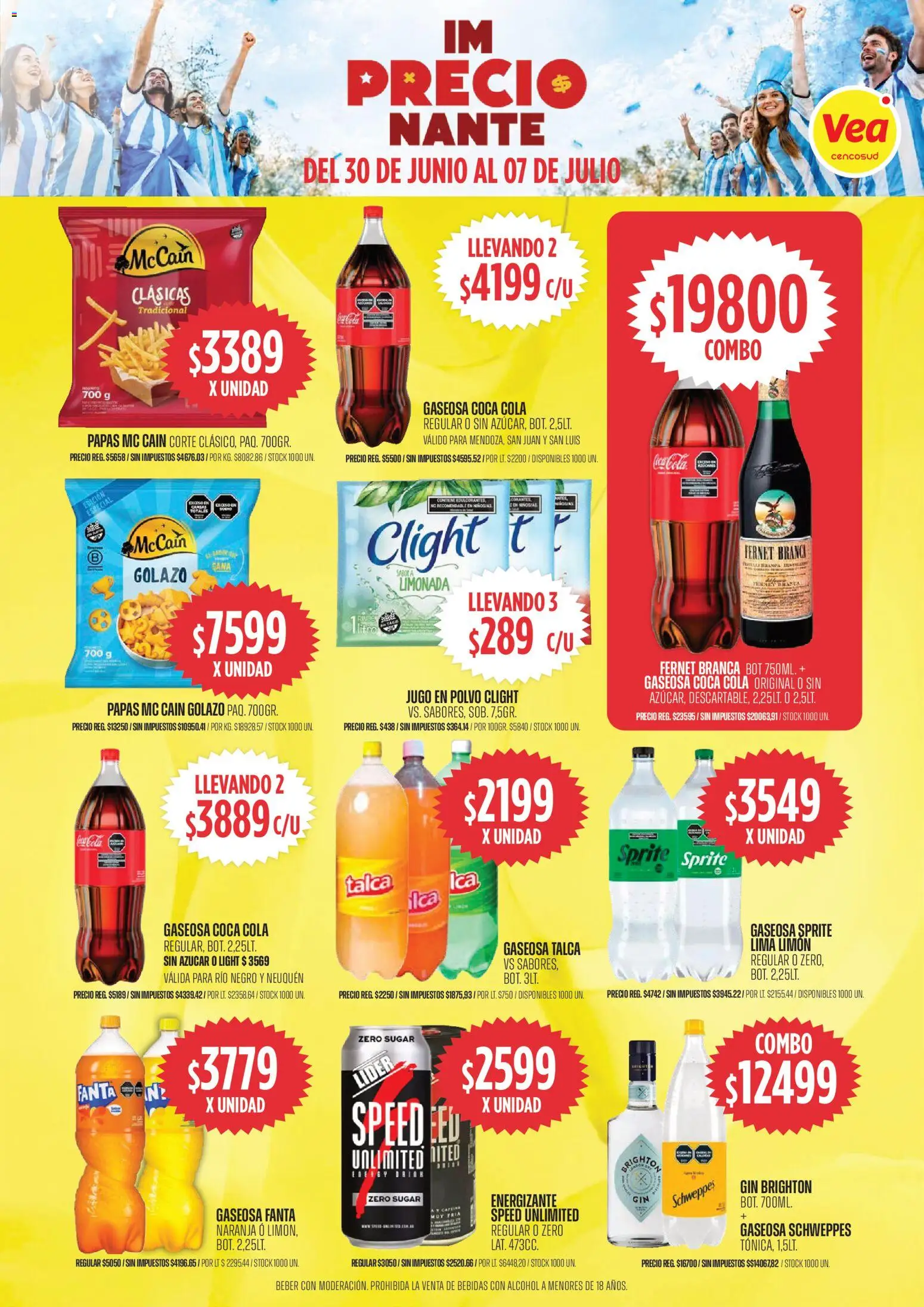 Vea -  Cuyo y Patagonia │ válido desde el 30/06/2026 | Página: 10 | Productos: Polvo, Gin, Fernet, Jugo