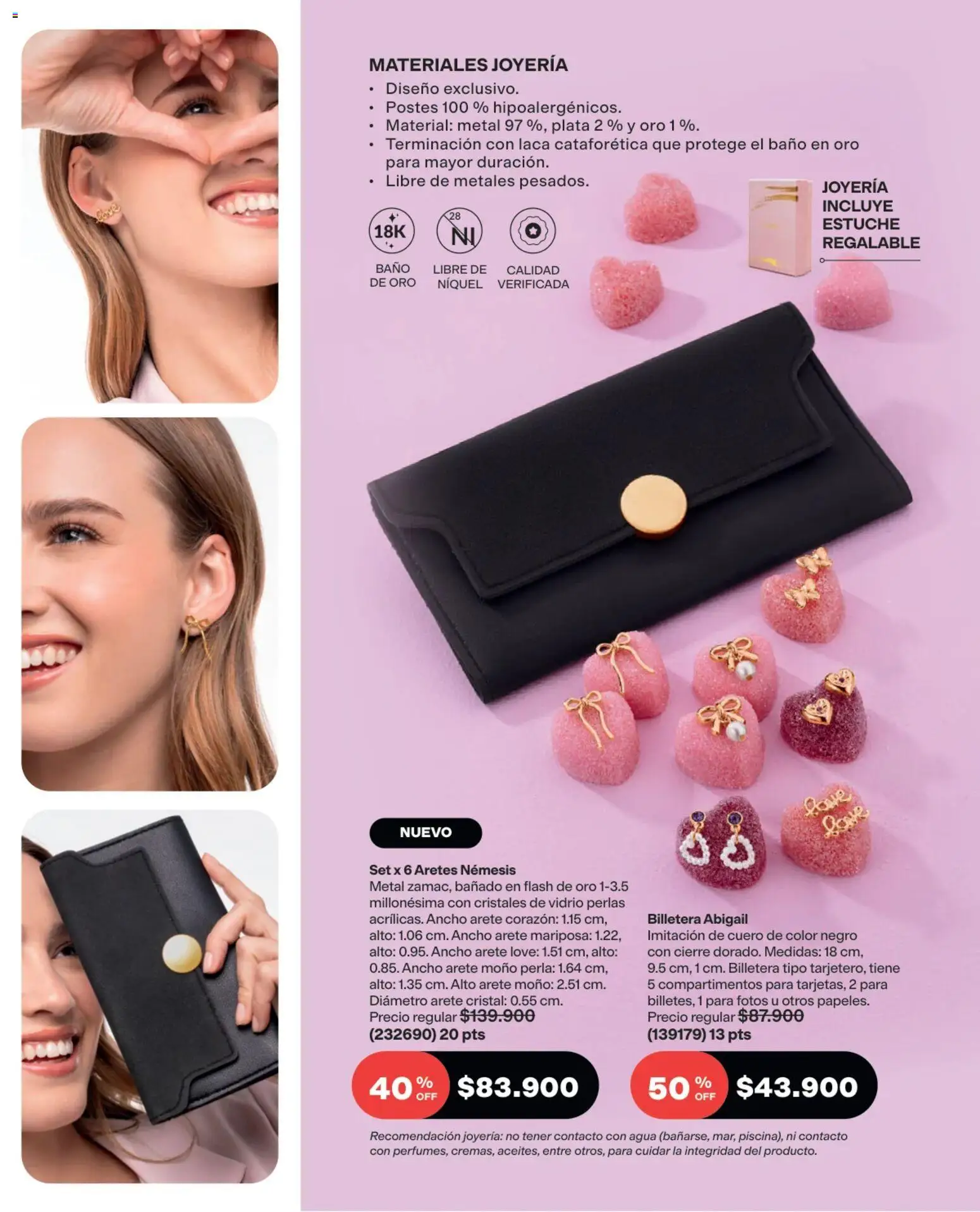 Avon revista - valida desde el 03/08/2026 | Página: 185 | Productos: Billetera, Estuche, Aretes, Baño