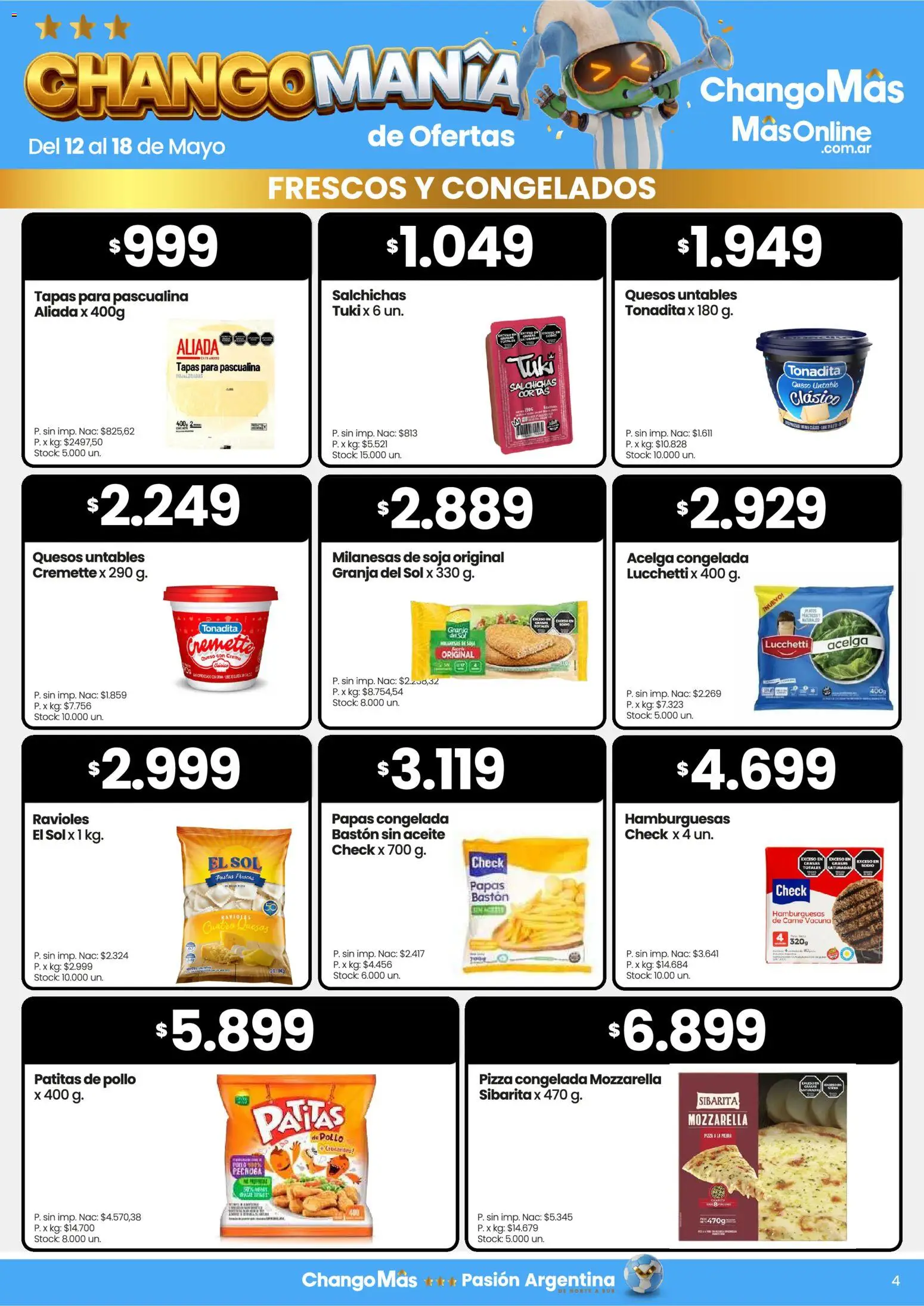 Changomas ofertas │ válido desde el 12.05.2026 | Página: 5 | Productos: Pollo, Acelga, Aceite, Ravioles