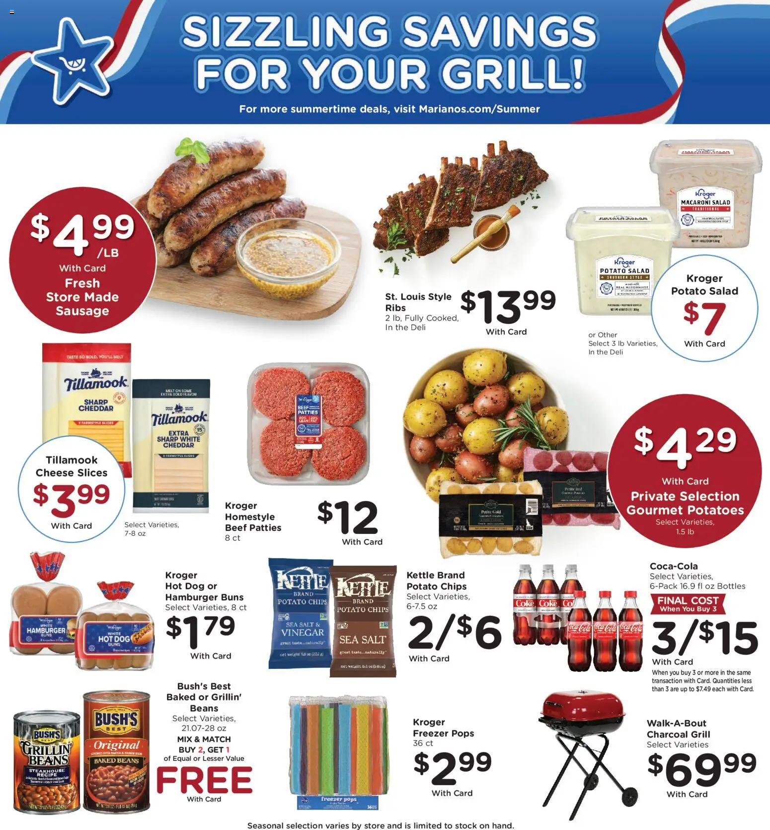 Mariano's Weekly Ad - valid from 08/19/2026 | Page: 12 | Products: Charcoal, Hamburger, Salt, Freezer