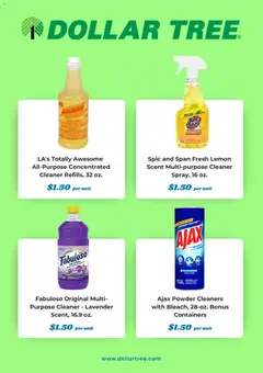 Preview of Dollar Tree weekly ads valid from 10/01/2026 | Page: 2 | Products: Powder, Water, Lemon, Moët