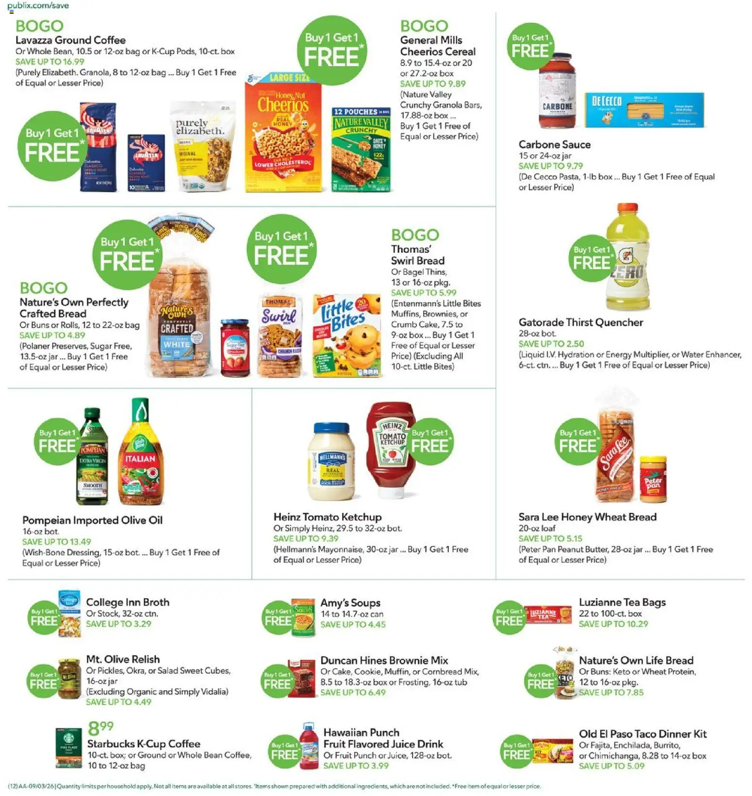 Publix Weekly Ad - valid from 09/02/2026 | Page: 12 | Products: Tea, Salad, Water, Bag
