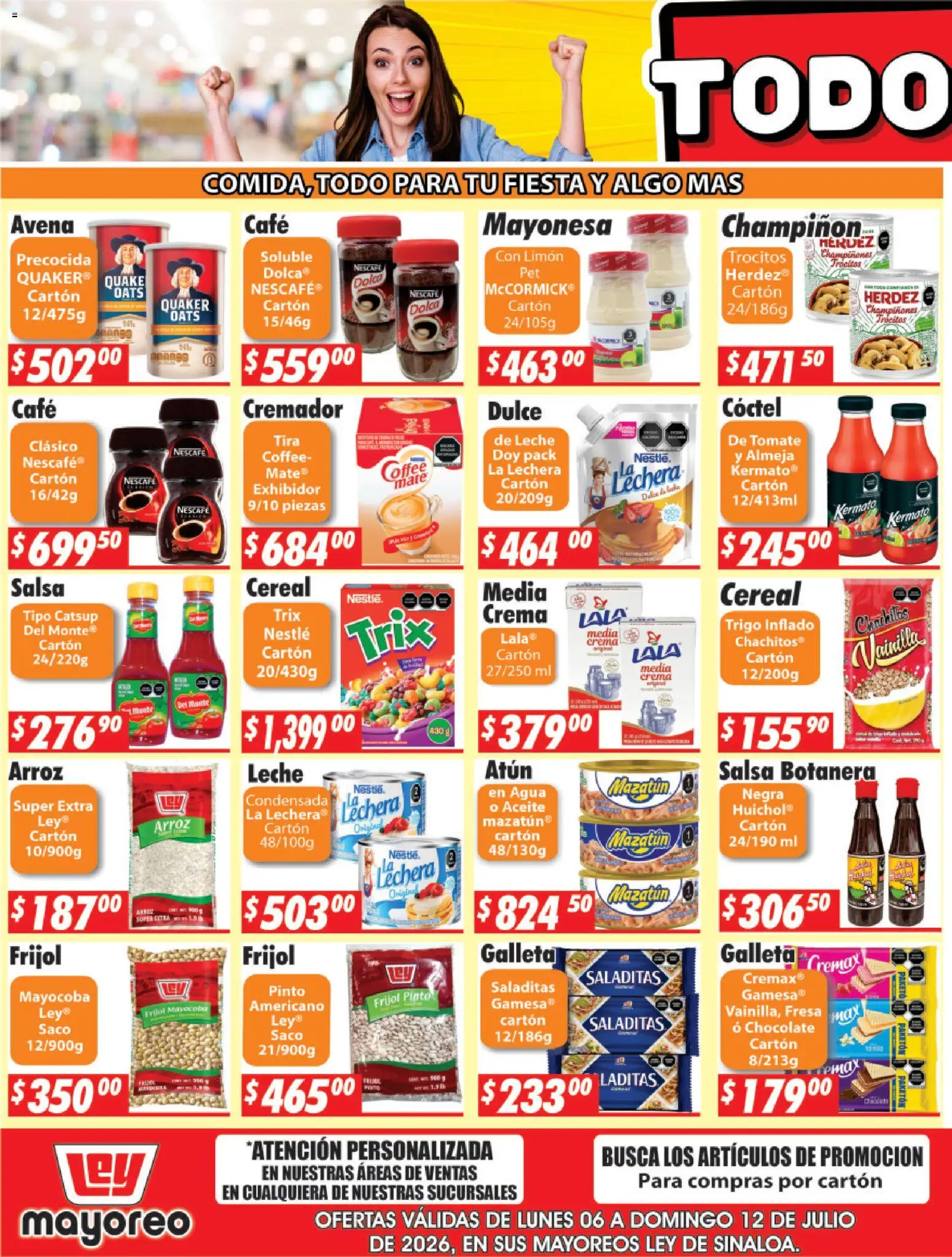 Nuevas ofertas de Casa Ley válidas en toda la República Mexicana desde el 06/07/2026. ¡Encuentra las mejores ofertas en Casa Ley folleto Sinaloa! | Página: 5 | Productos: Agua, Limón, Aceite, Arroz