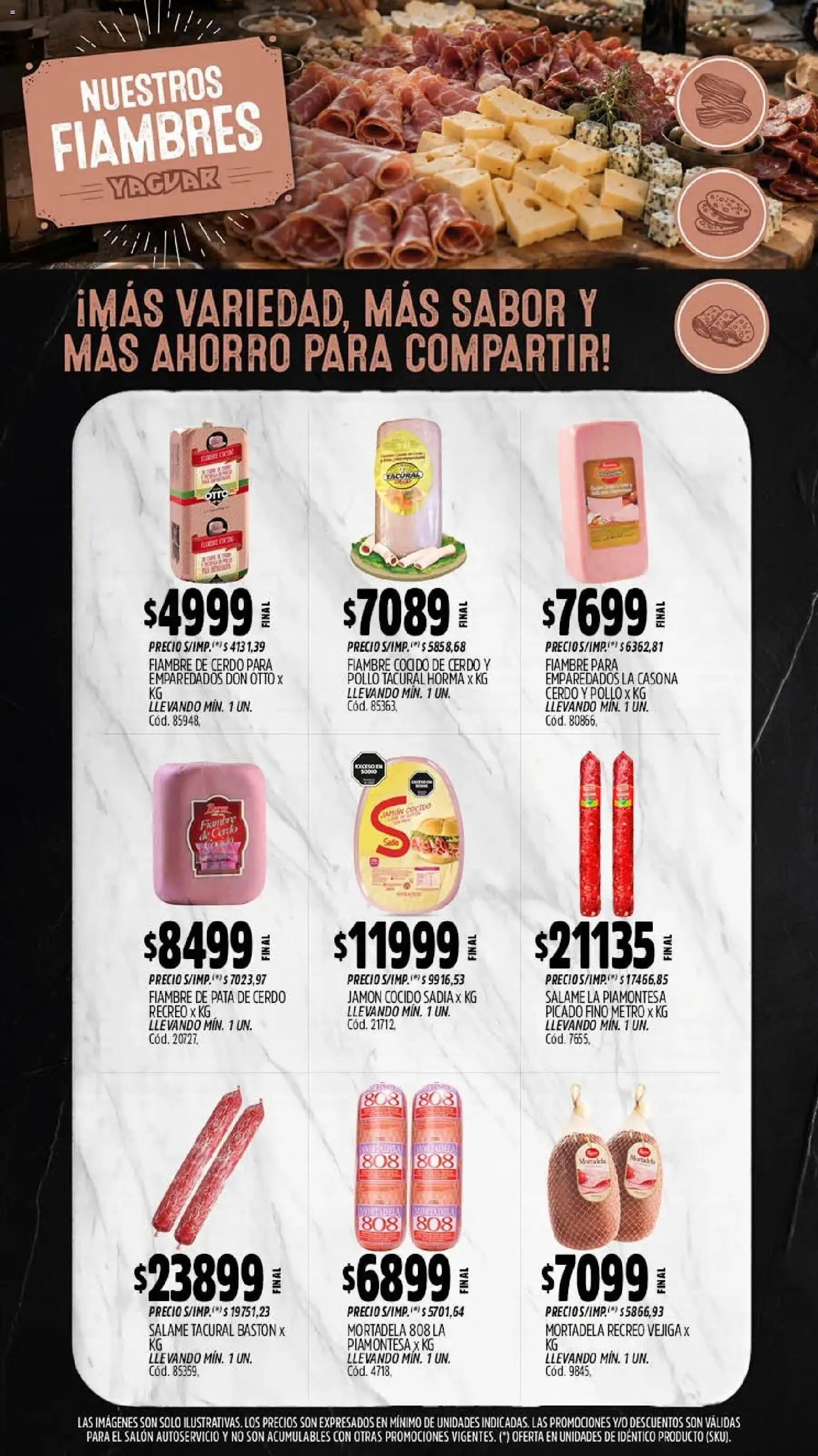 Yaguar - Oferta Semanal Santa Fé │ válido desde el 10/08/2026 | Página: 10 | Productos: Pata de cerdo, Jamón, Salame, Cerdo
