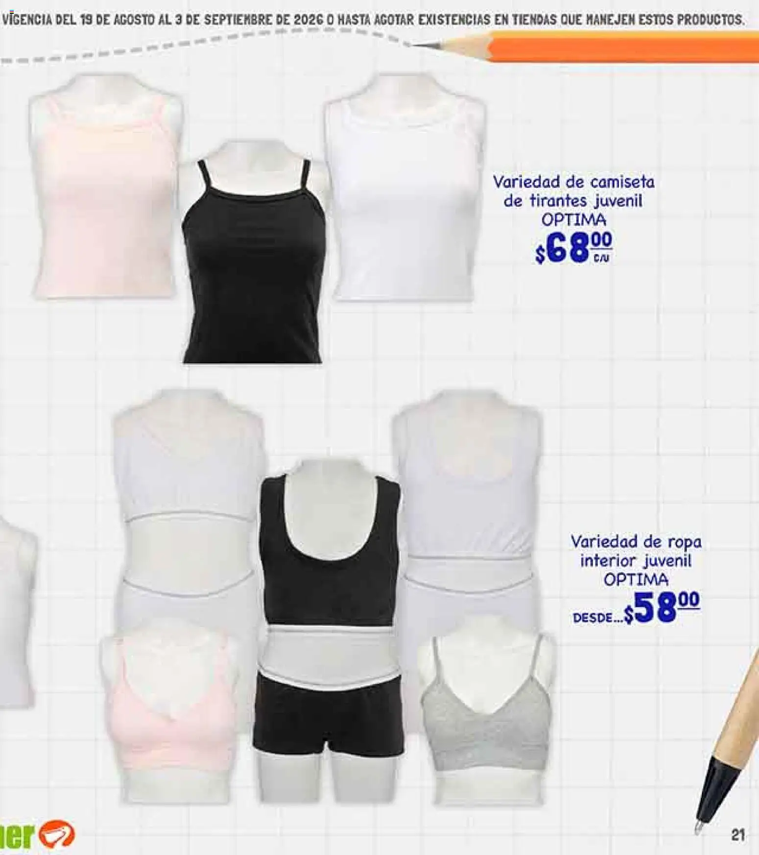 Nuevas ofertas de La Comer válidas en toda la República Mexicana desde el 19/08/2026. ¡Encuentra las mejores ofertas en La Comer folleto! | Página: 41 | Productos: Ropa, Ropa interior, Tirantes, Camiseta