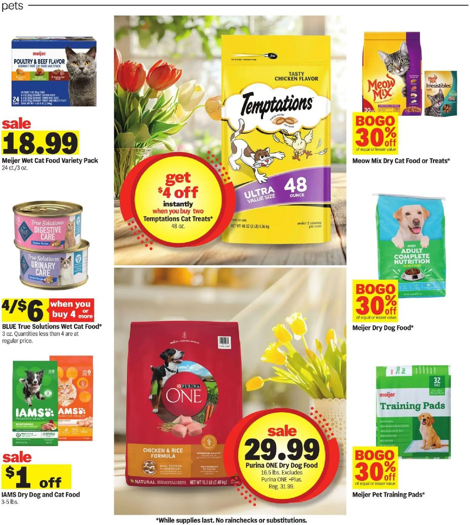 Meijer Weekly Ad - valid from 15.04.2026 | Page: 22 | Products: Dog Food, Cat Food, Beef, Pads