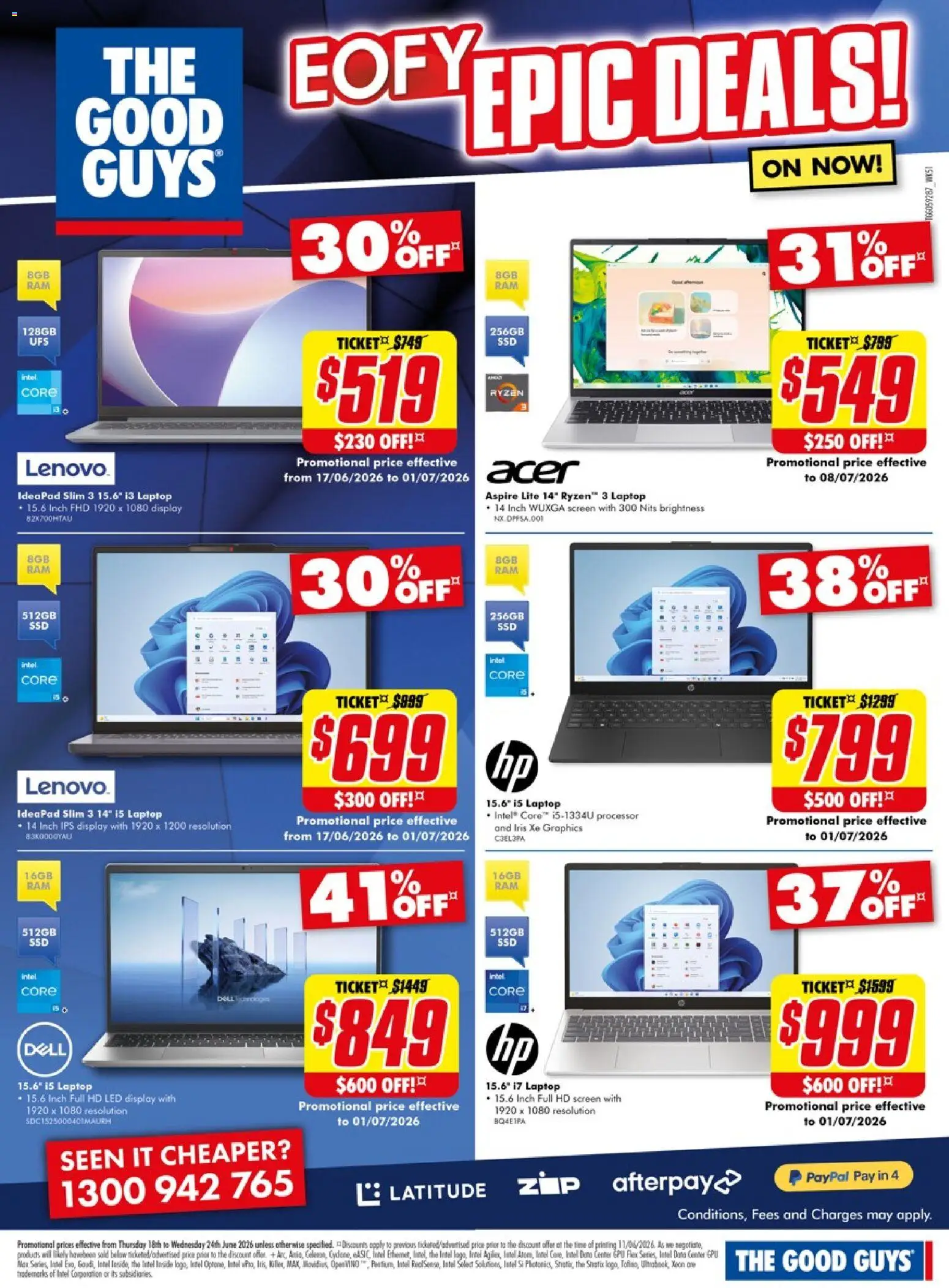The Good Guys catalogue - valid from 18.06.2026 | Page: 13 | Products: Laptop, Screen