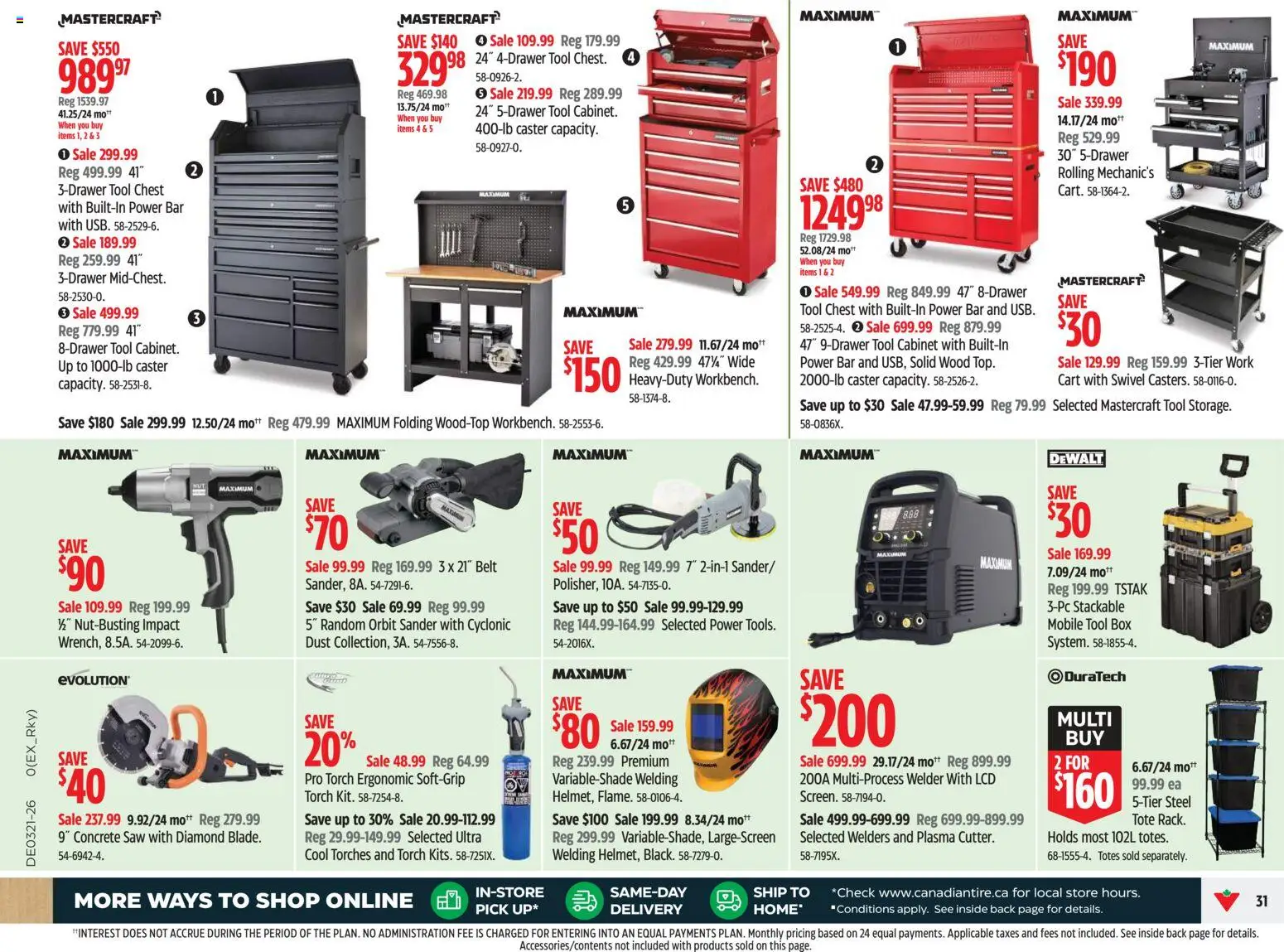 Canadian Tire flyer valid from 21.05.2026 | Page: 31 | Products: Belt, Cabinet, Box