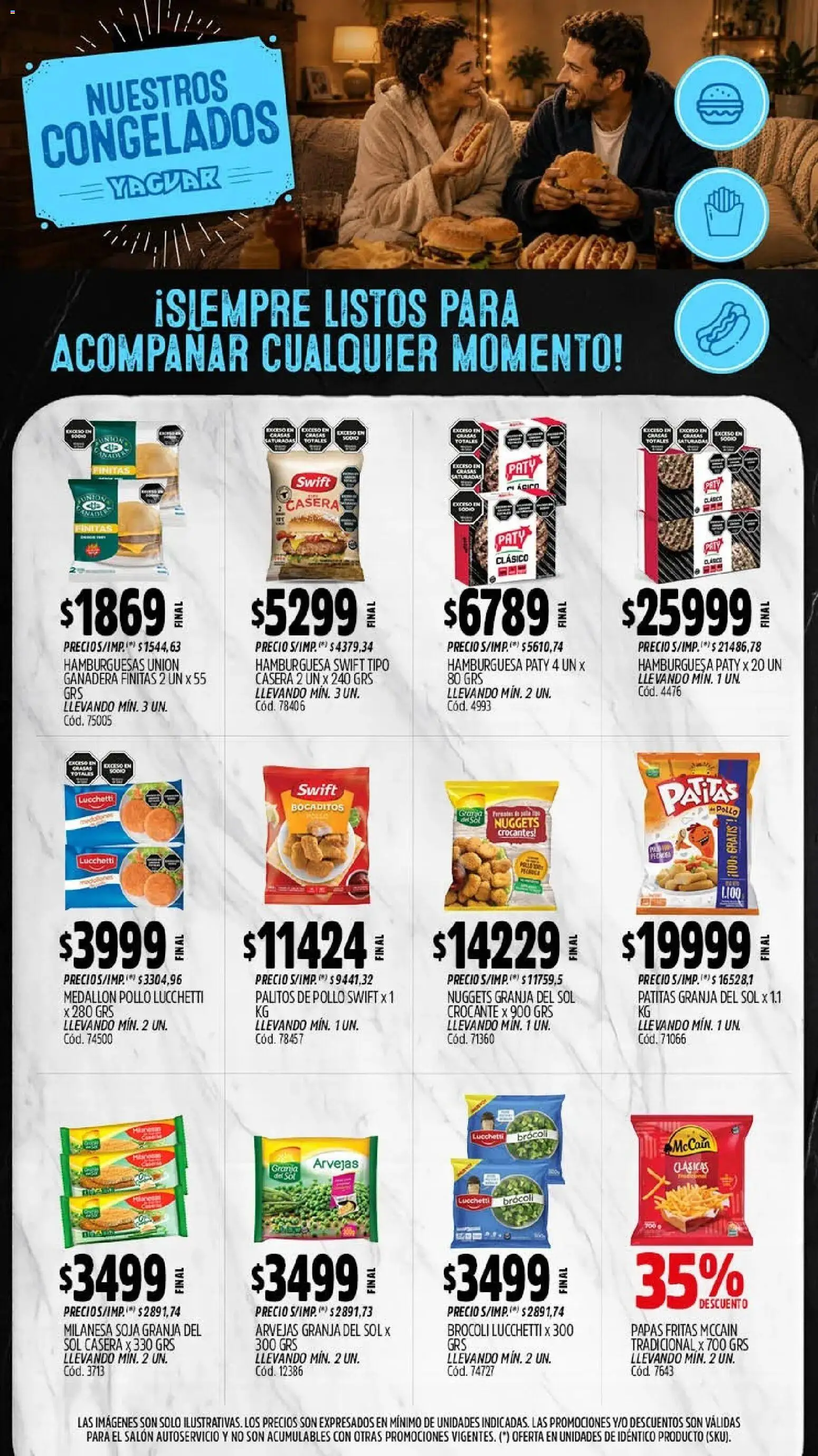 Yaguar - Oferta Semanal San Juan │ válido desde el 03/08/2026 | Página: 10 | Productos: Pollo, Milanesa, Arvejas, Papas fritas