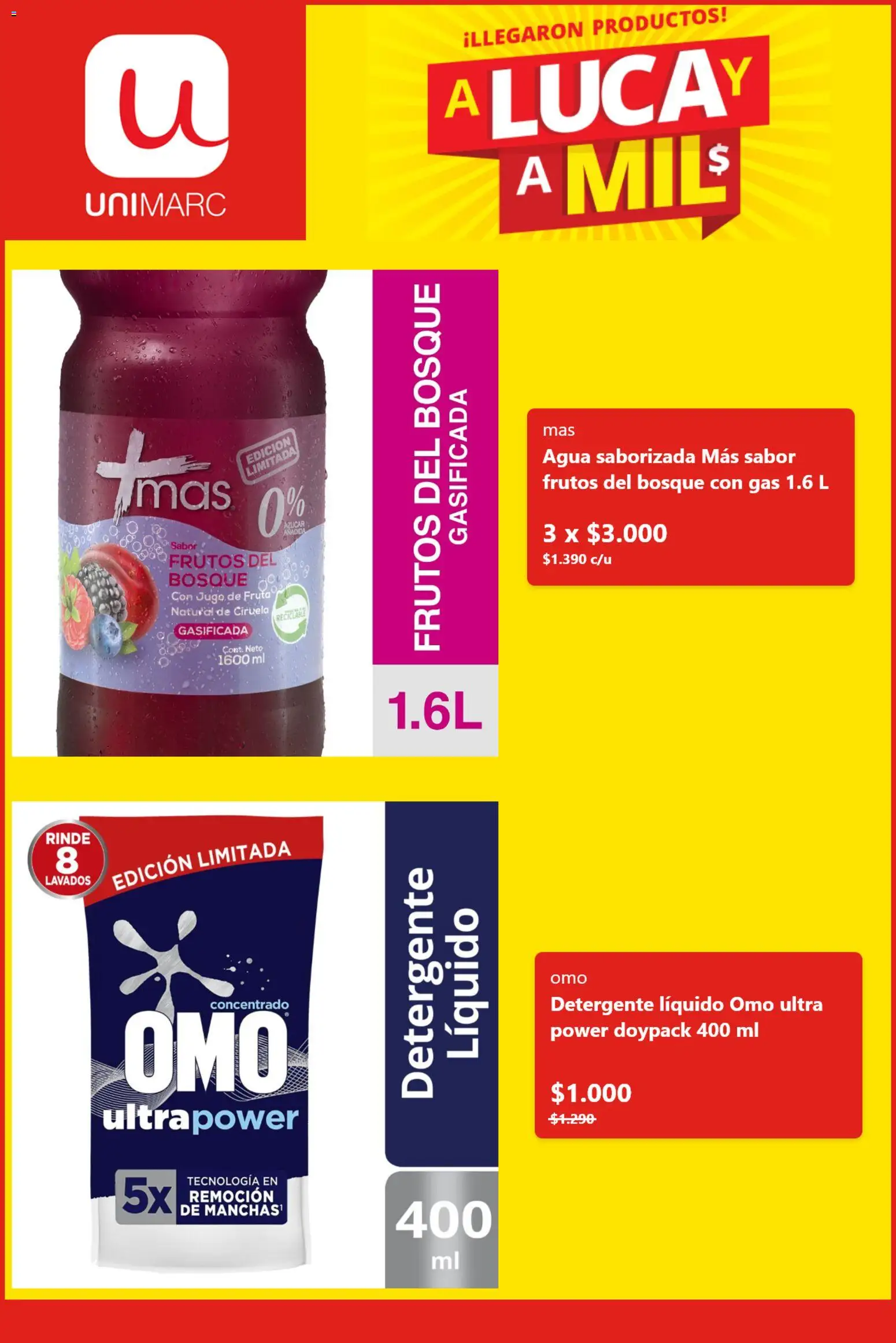 Unimarc Ofertas │ válido desde el 17.08.2026 | Página: 2 | Productos: Fruta, Detergente, Jugo, Detergente líquido