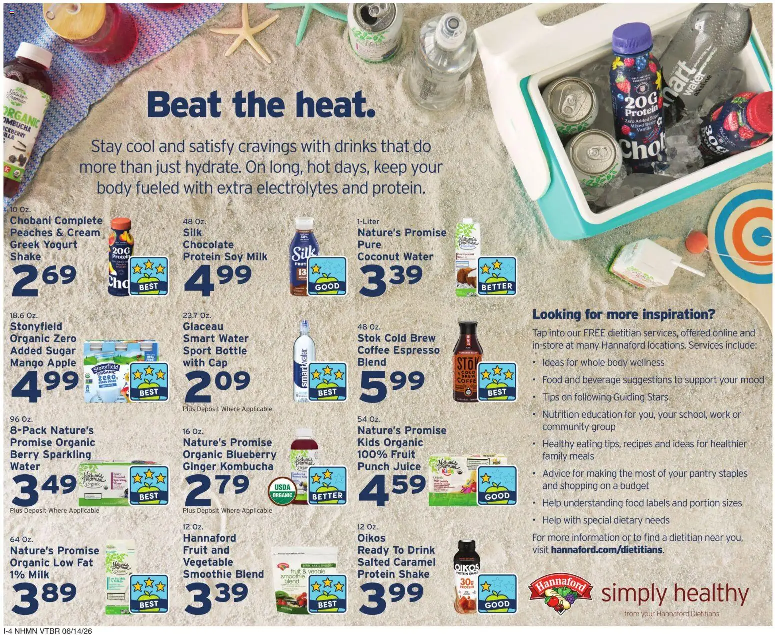 Hannaford Weekly Ad - valid from 14.06.2026 | Page: 12 | Products: Peaches, Chocolate, Mango, Cap