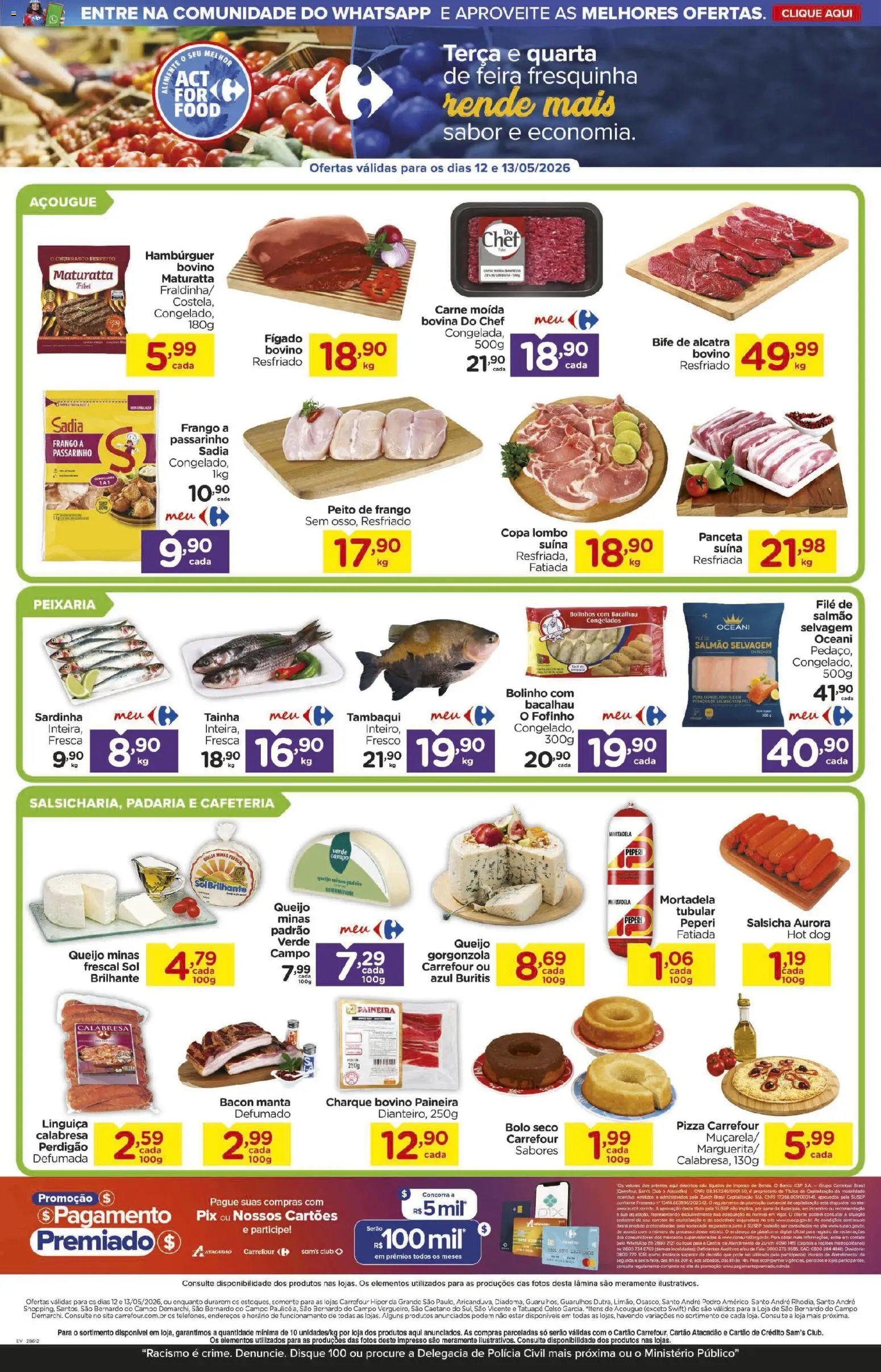 Carrefour Folheto - válido de 12.05.2026 | Página: 2 | Produtos: Alcatra, Bolo, Frango, Peito de frango