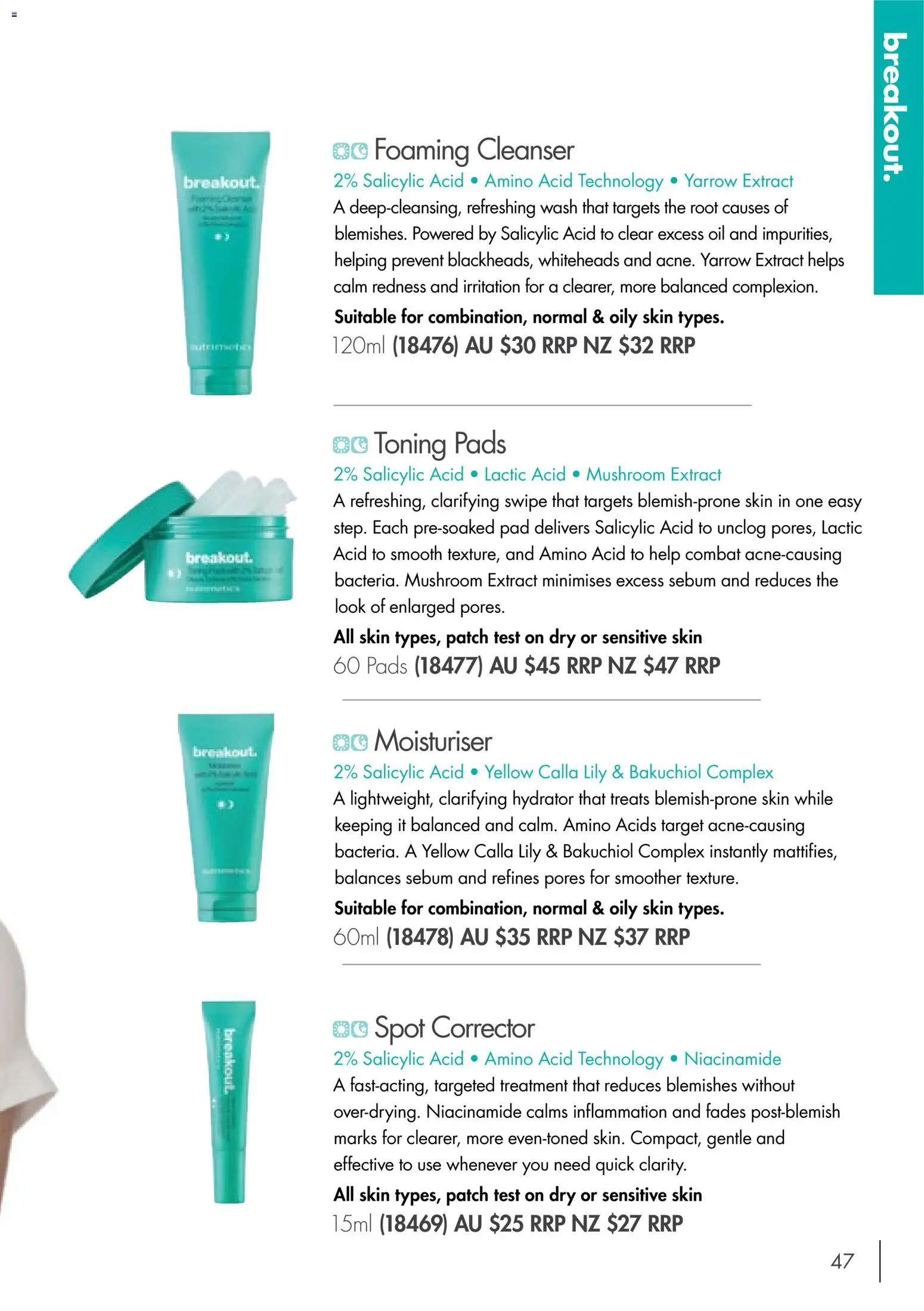Nutrimetics catalogue - valid from 01/09/2026 | Page: 47 | Products: Oil, Moisturiser, Sensitive skin, Treatment