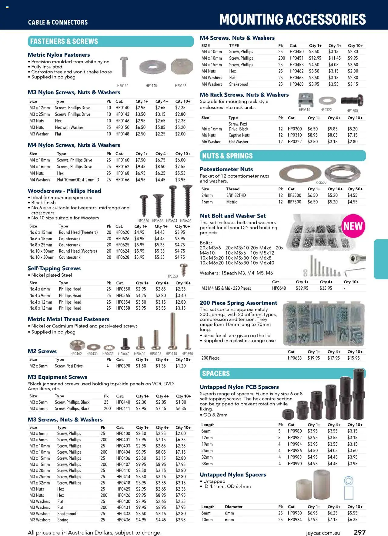 Jaycar catalogue - valid from 09/07/2025 | Page: 297 | Products: Accessories, Cable, Case, Washer