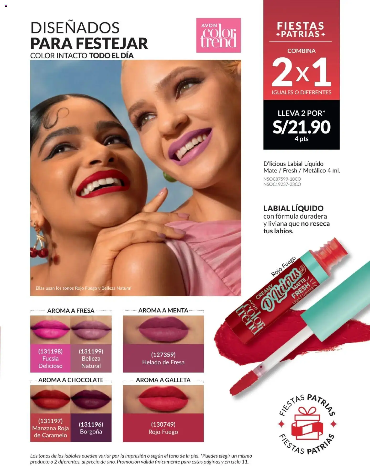 Catálogo Avon válido desde 01/07/2026 | Página: 40 | Productos: Chocolate, Helado