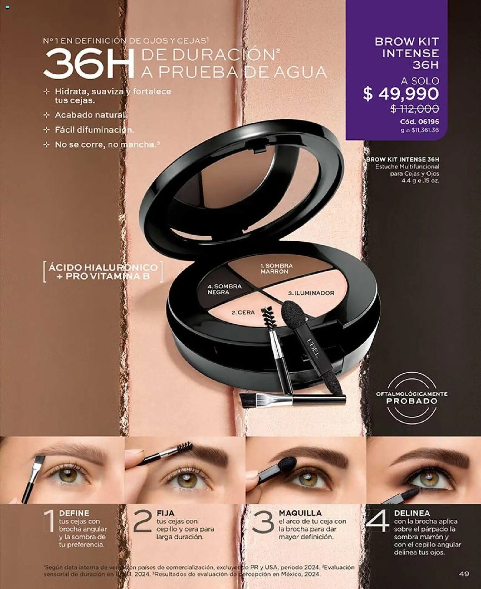 L'Bel revista - valida desde el 28/08/2026 | Página: 49 | Productos: Agua, Iluminador, Brocha, Sombra