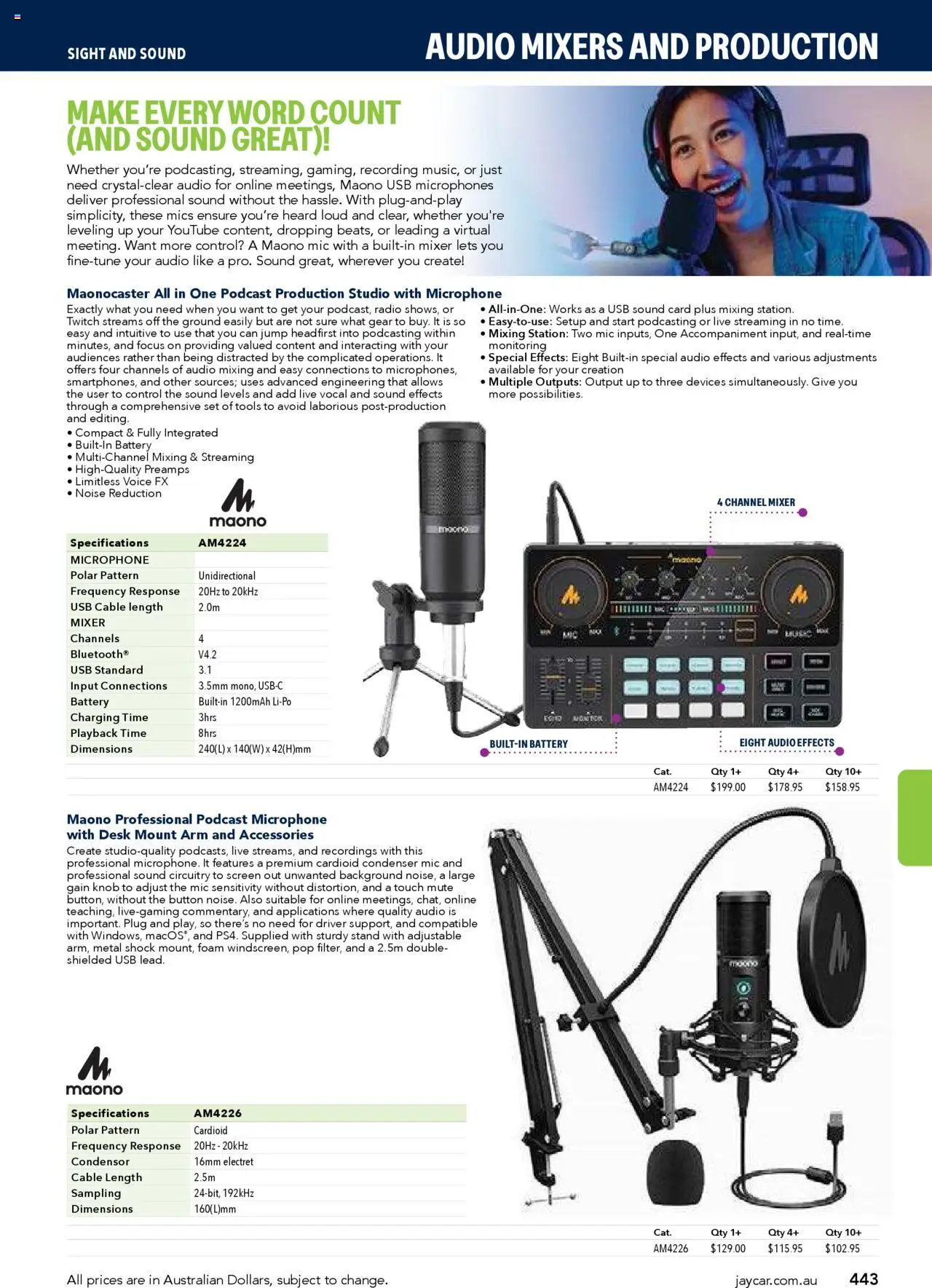 Jaycar catalogue - valid from 09/07/2025 | Page: 443 | Products: Desk, Accessories, Audio, Screen