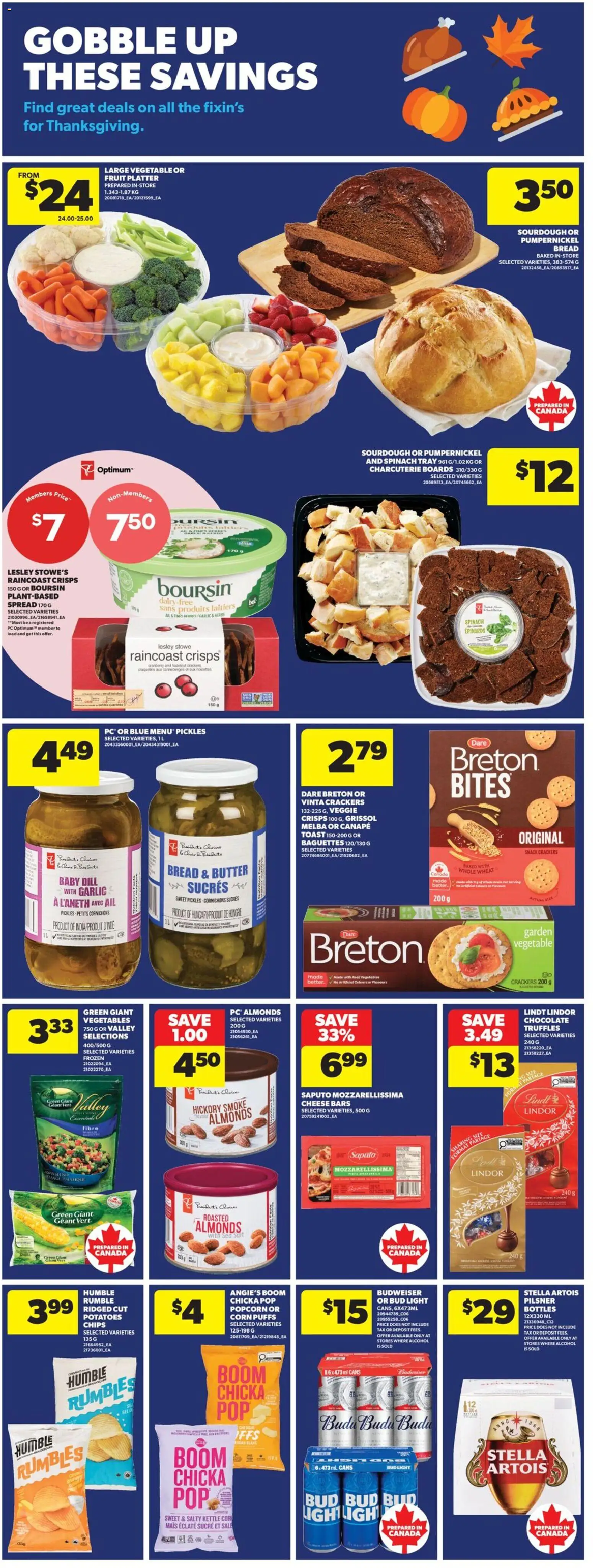 Real Canadian Superstore flyer valid from Sep 24, 2026 | Page: 8 | Products: Lindt, Potatoes, Vegetables, Spinach