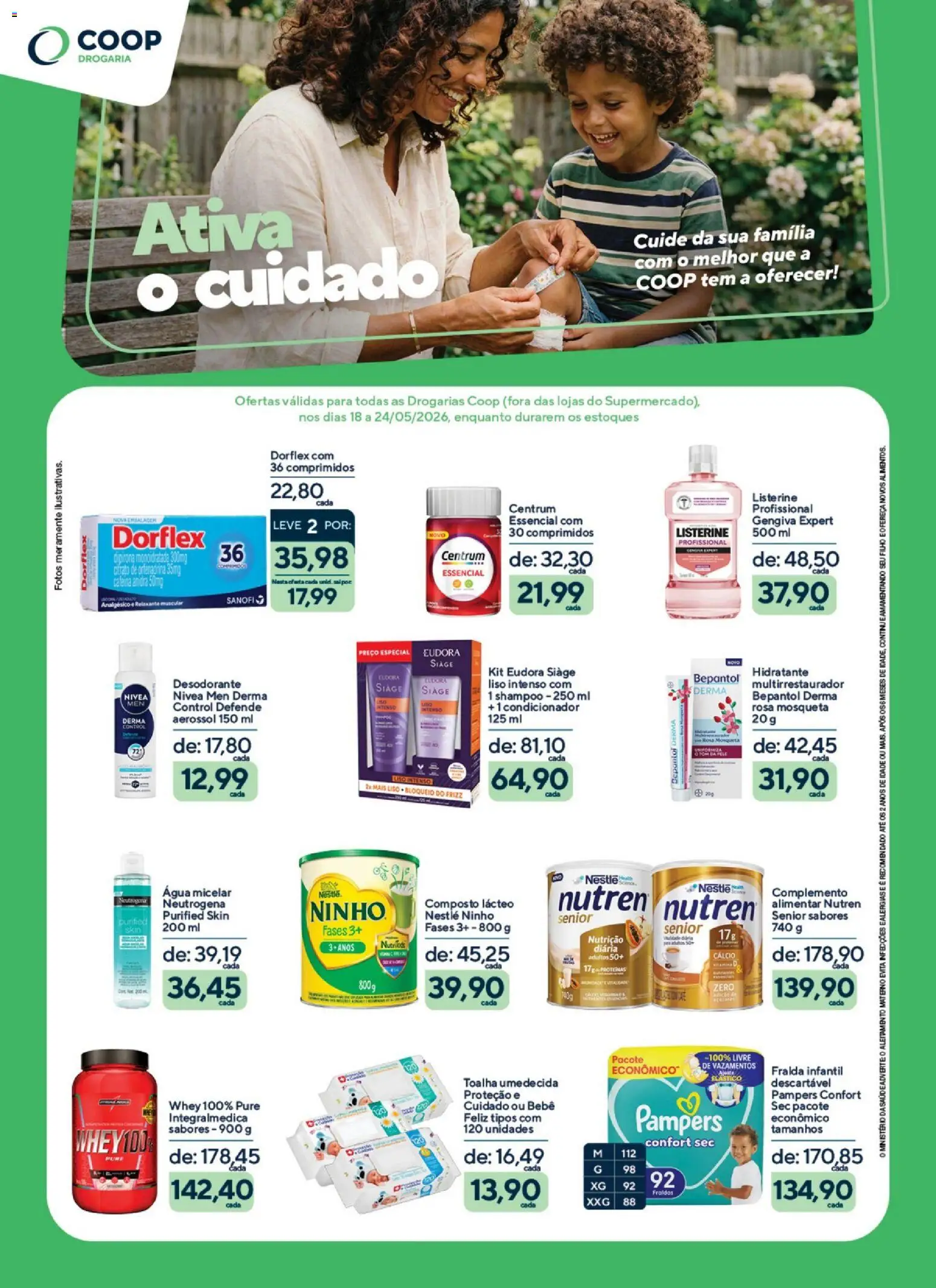 Coop Folheto - válido de 18.05.2026 | Página: 1 | Produtos: Água micelar, Cálcio, Sal, Toalha umedecida