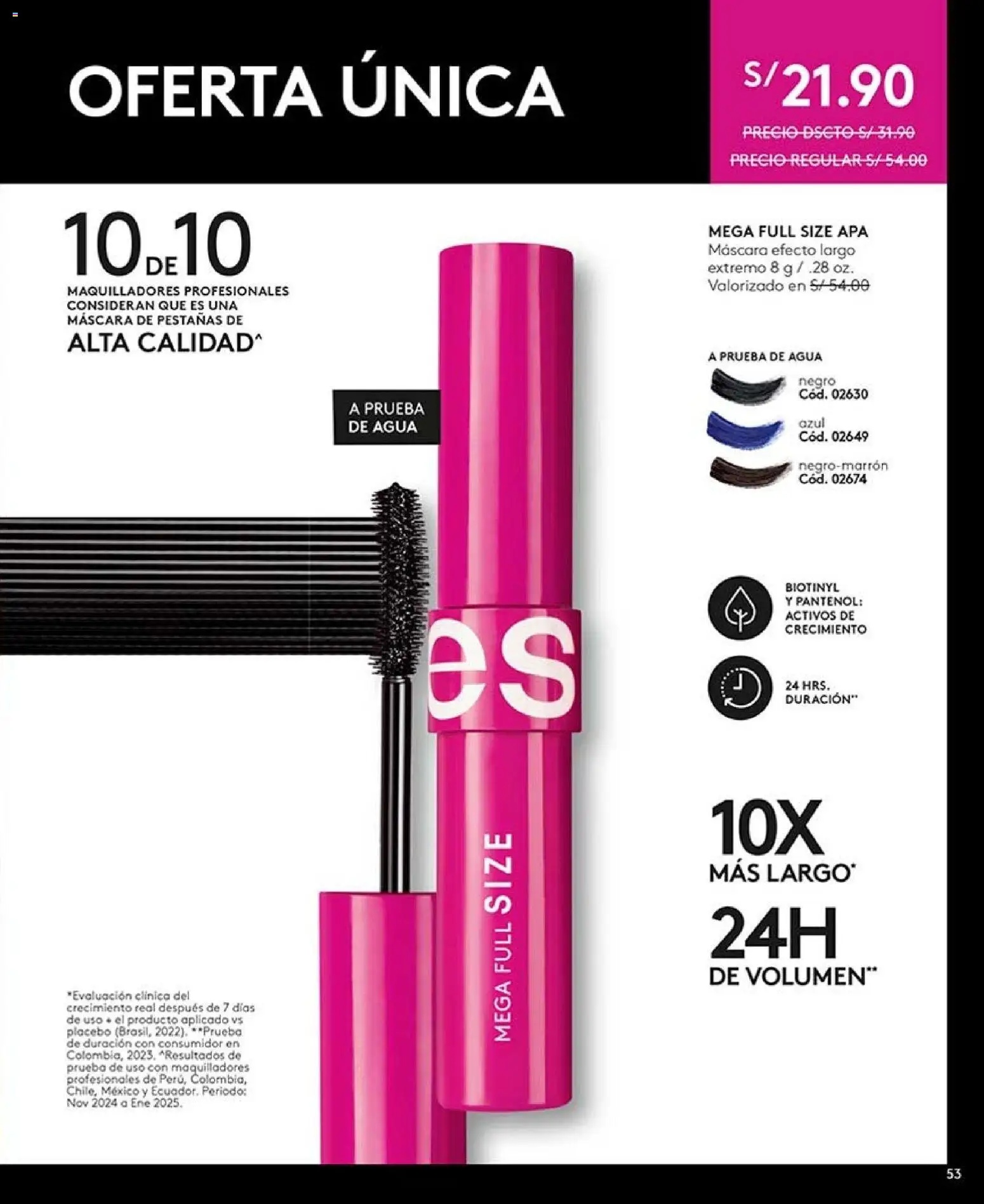 Catálogo Ésika válido desde 22/08/2026 | Página: 53 | Productos: Máscara, Agua
