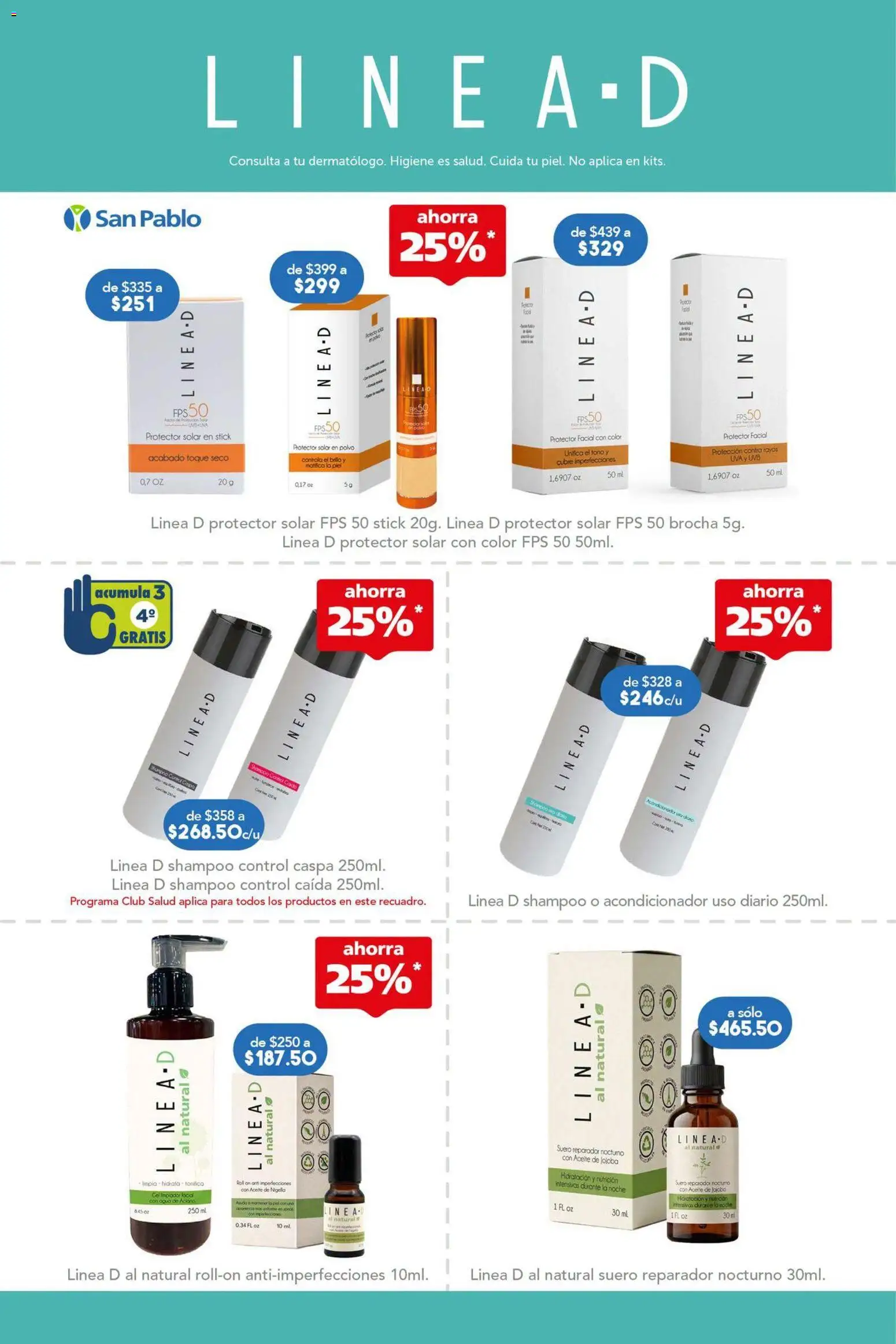 Nuevas ofertas de Farmacia San Pablo válidas en toda la República Mexicana desde el 06/09/2026. ¡Encuentra las mejores ofertas en Farmacia San Pablo catálogo! | Página: 5 | Productos: Aceite, Uva, Polvo, Acondicionador
