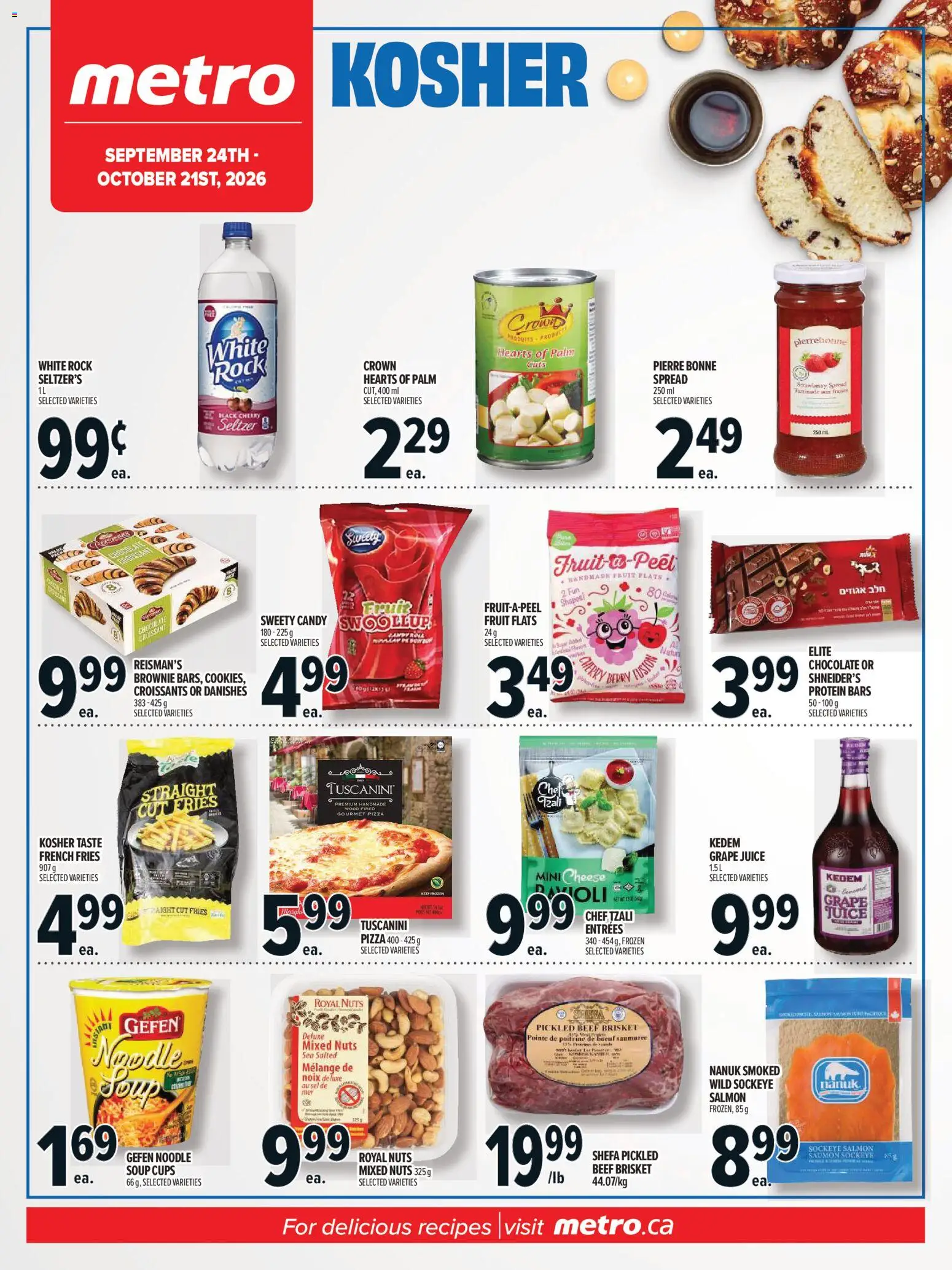 Metro flyer valid from Sep 24, 2026 | Page: 1 | Products: Nuts, Fruit, Spread, Juice