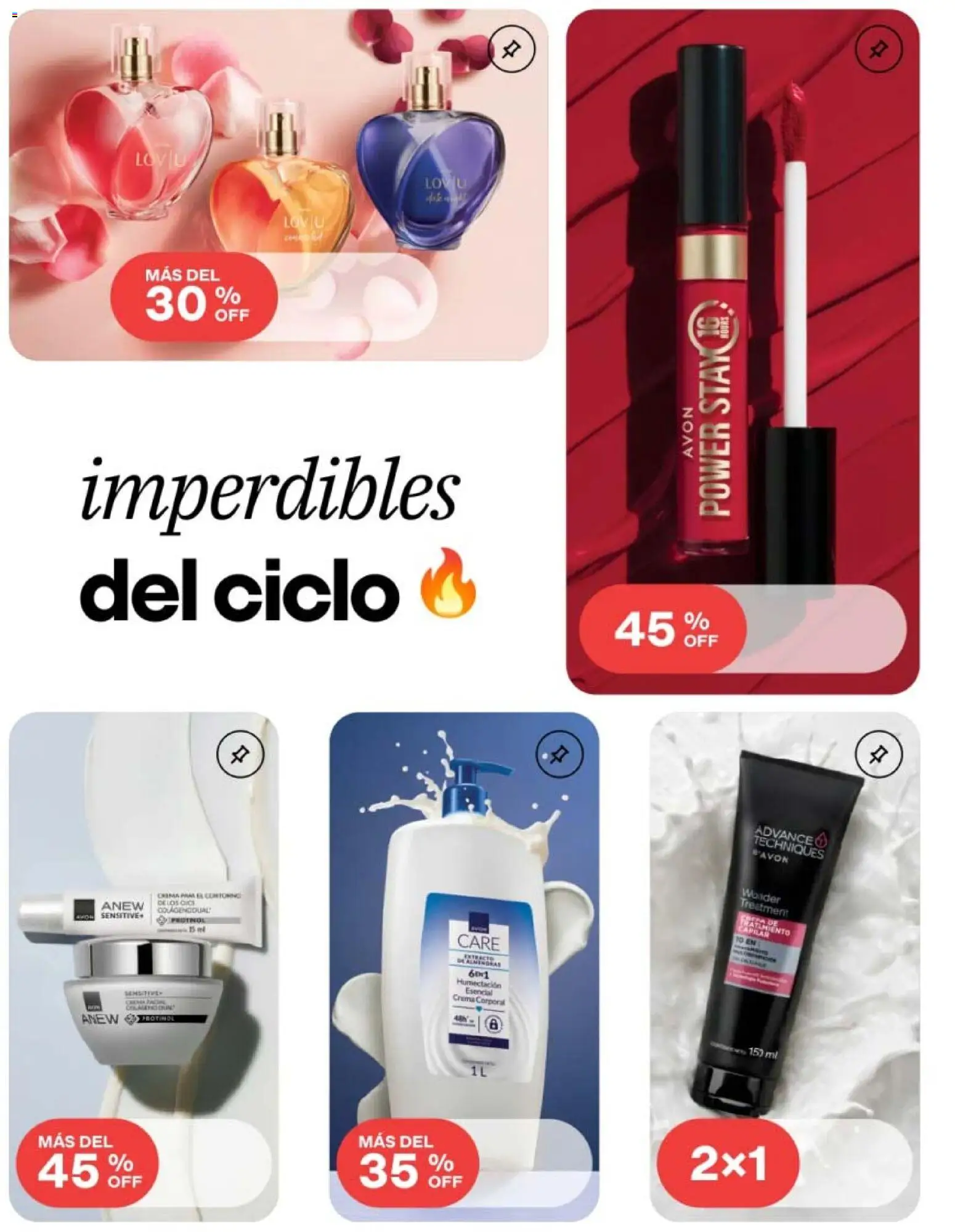 Nuevas ofertas de AVON válidas en toda la República Mexicana desde el 24.04.2026. ¡Encuentra las mejores ofertas en AVON campaña 7 2026! | Página: 2 | Productos: Crema, Contorno, Body, Perfume