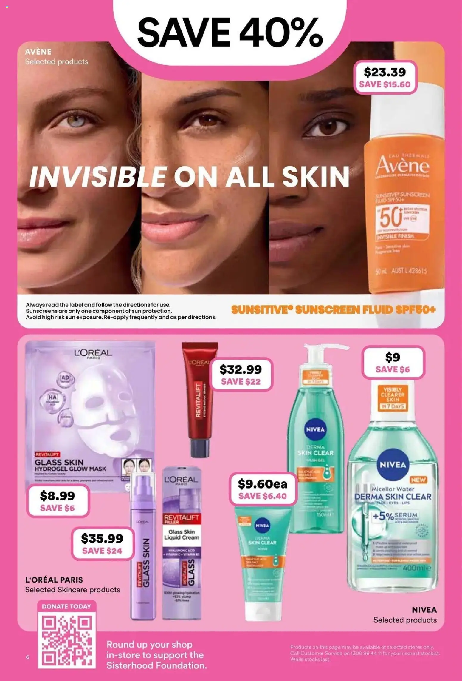 Priceline Pharmacy catalogue Bentleigh East - 10/09/2026 > weekly / monthly specials | Page: 6 | Products: Mask, Micellar water, Sunscreen, Water
