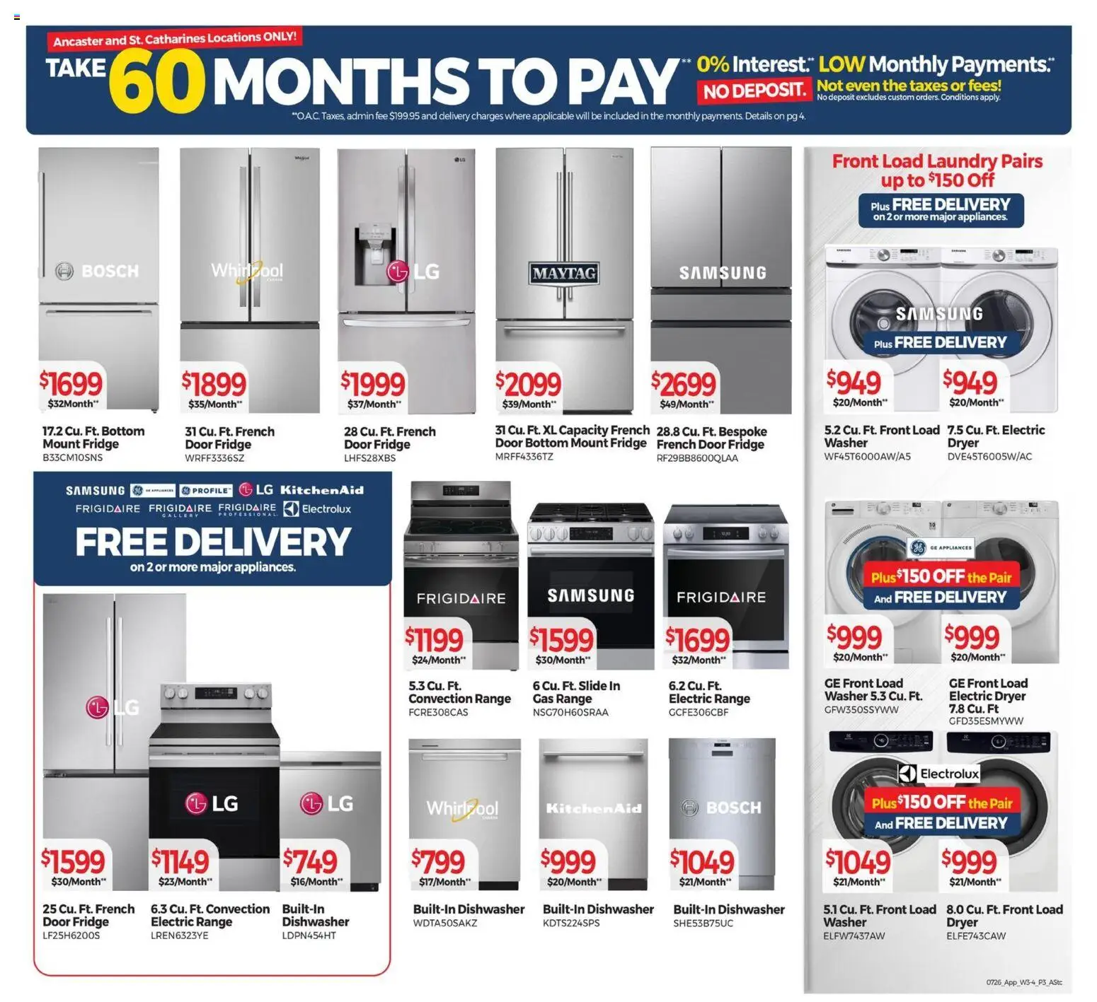 Tepperman's flyer valid from Jul 17, 2026 | Page: 3 | Products: Dryer, Dishwasher