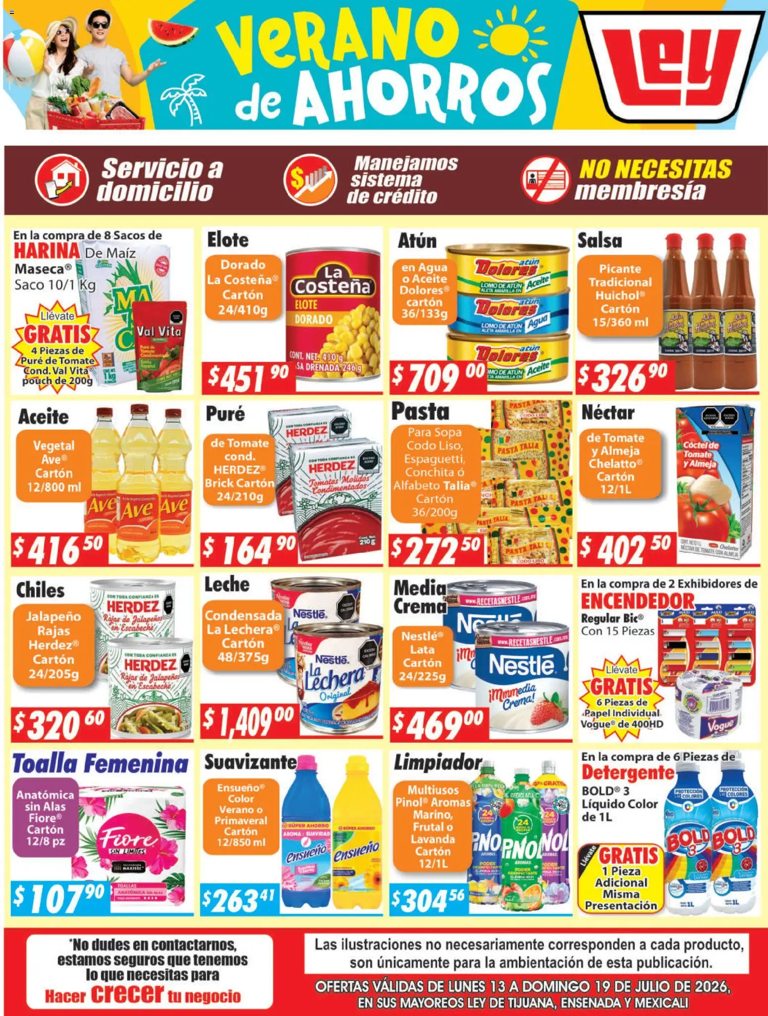 Nuevas ofertas de Casa Ley válidas en toda la República Mexicana desde el 13/07/2026. ¡Encuentra las mejores ofertas en Casa Ley folleto Frontera! | Página: 2 | Productos: Sopa, Pasta, Toalla, Tomates
