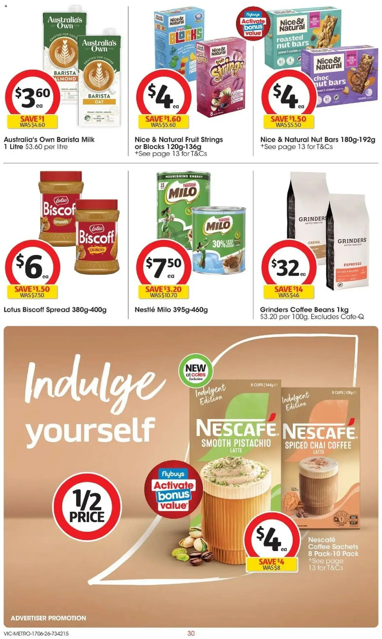 Coles catalogue - valid from 16.06.2026 | Page: 30 | Products: Cups, Milk, Coffee, Nescafe