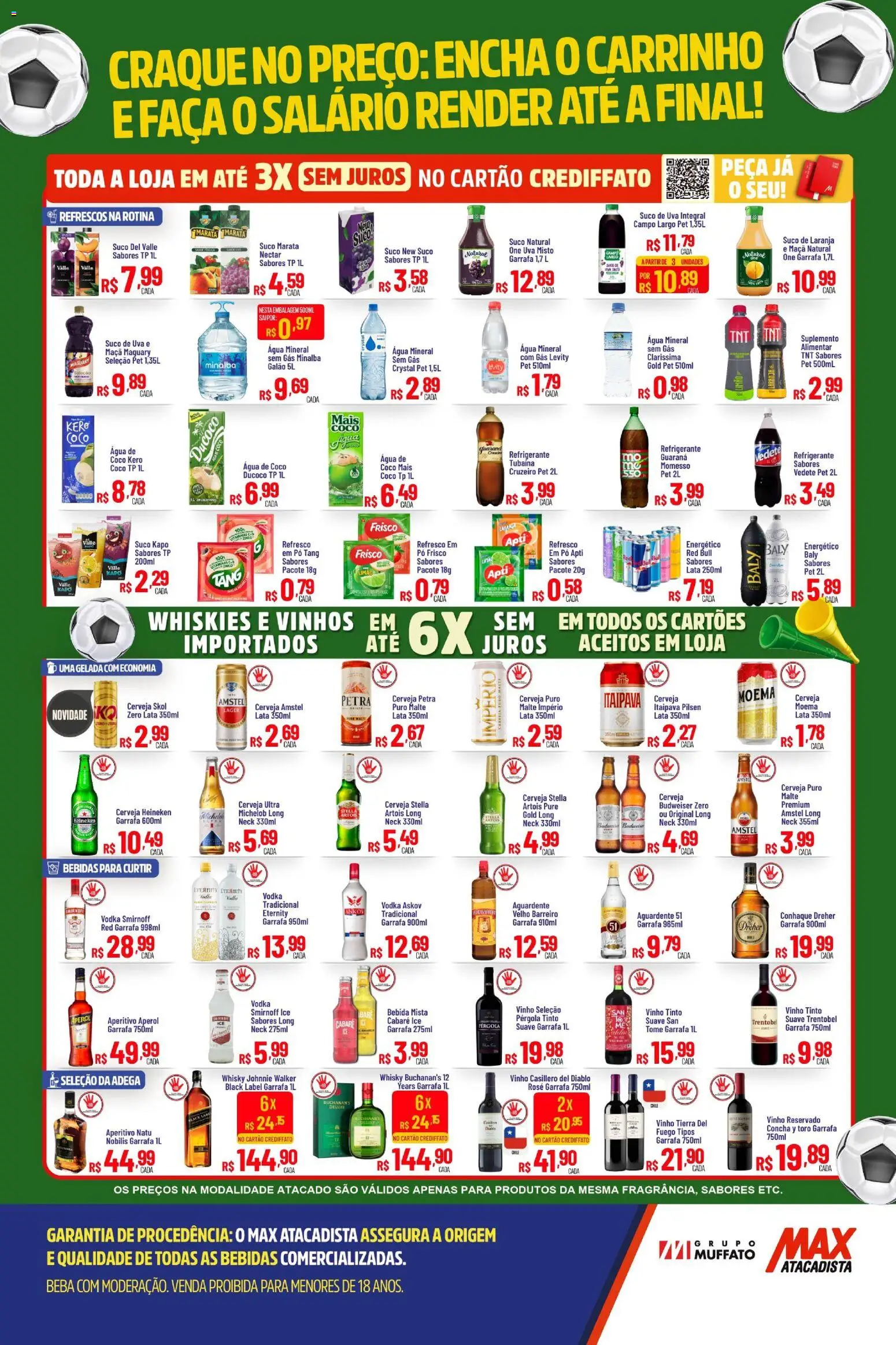 Max Atacadista Folheto - válido de 11.06.2026 | Página: 4 | Produtos: Conhaque, Suco, Carrinho, Refrigerante