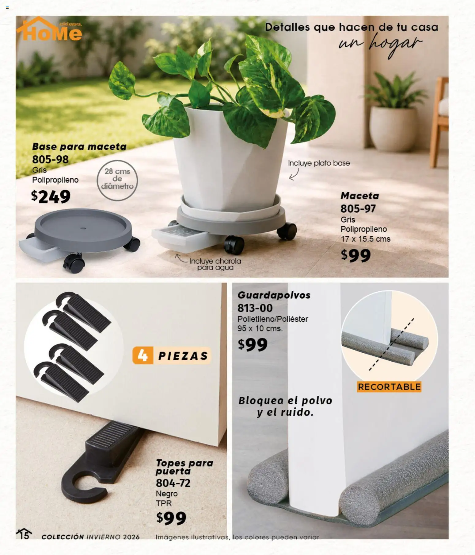 Nuevas ofertas de Cklass válidas en toda la República Mexicana desde el 11/09/2026. ¡Encuentra las mejores ofertas en Cklass catálogo Home Invierno! | Página: 16 | Productos: Agua, Maceta, Polvo