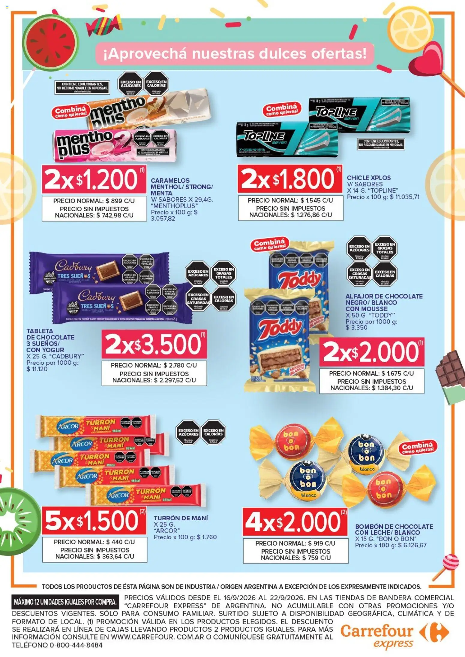 Carrefour - Carrefour Express Ofertas │ válido desde el 16/09/2026 | Página: 5 | Productos: Dulces, Mousse, Yogur, Chocolate