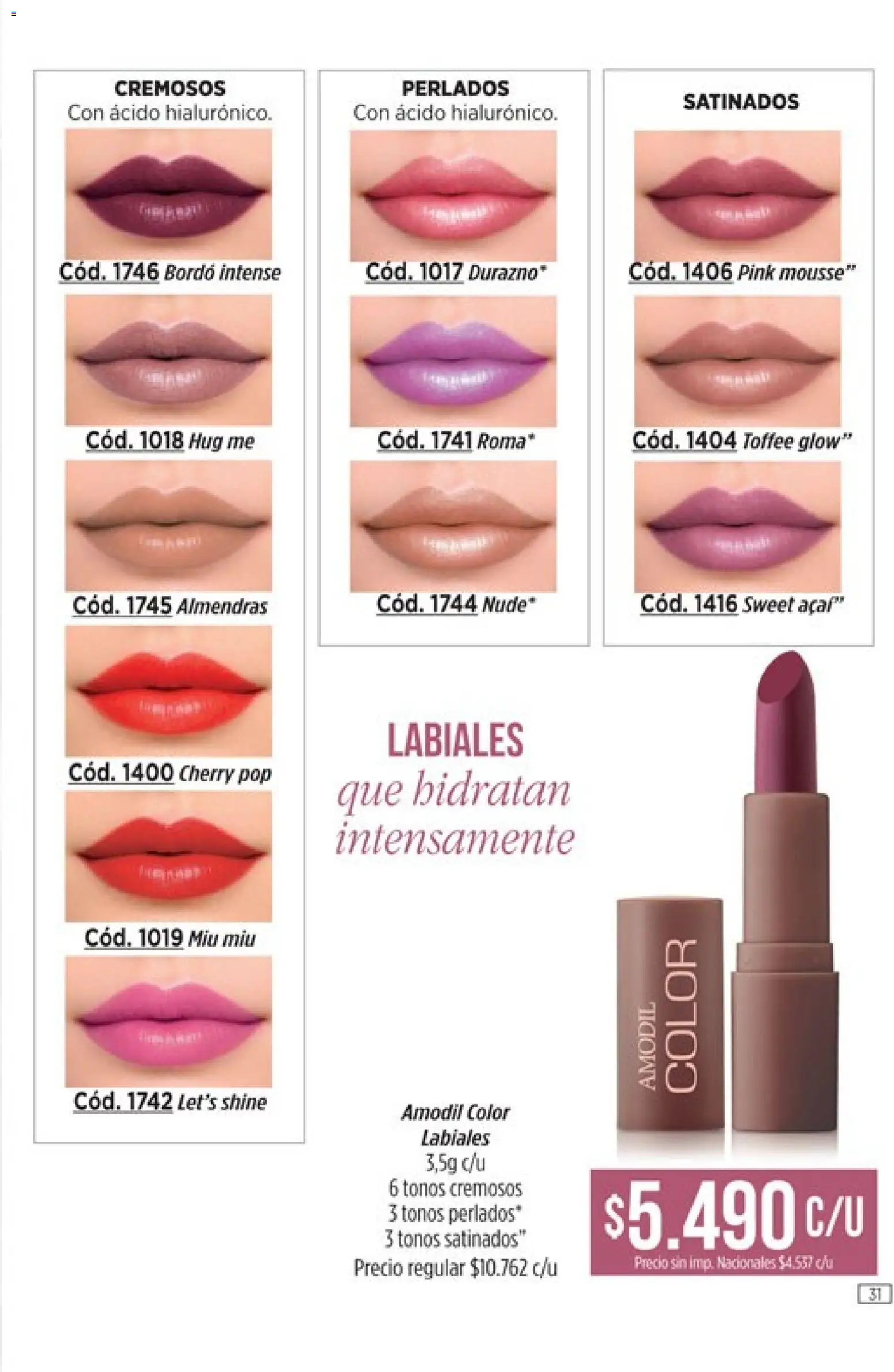 Amodil - Campaña 10 │ válido desde el 01.06.2026 | Página: 31 | Productos: Almendras, Durazno, Mousse