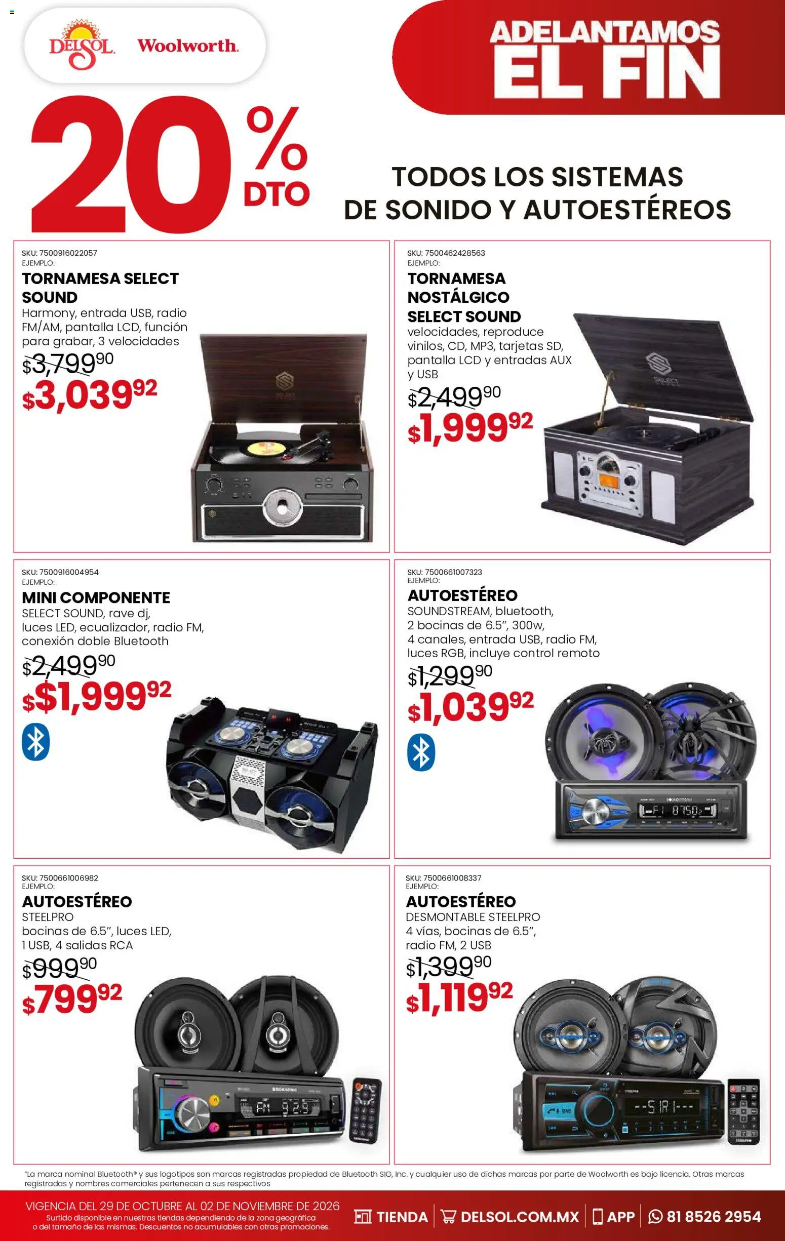 Nuevas ofertas de Del Sol y Woolworth válidas en toda la República Mexicana desde el 29/10/2026. ¡Encuentra las mejores ofertas en Del Sol y Woolworth Buen Fin! | Página: 12
