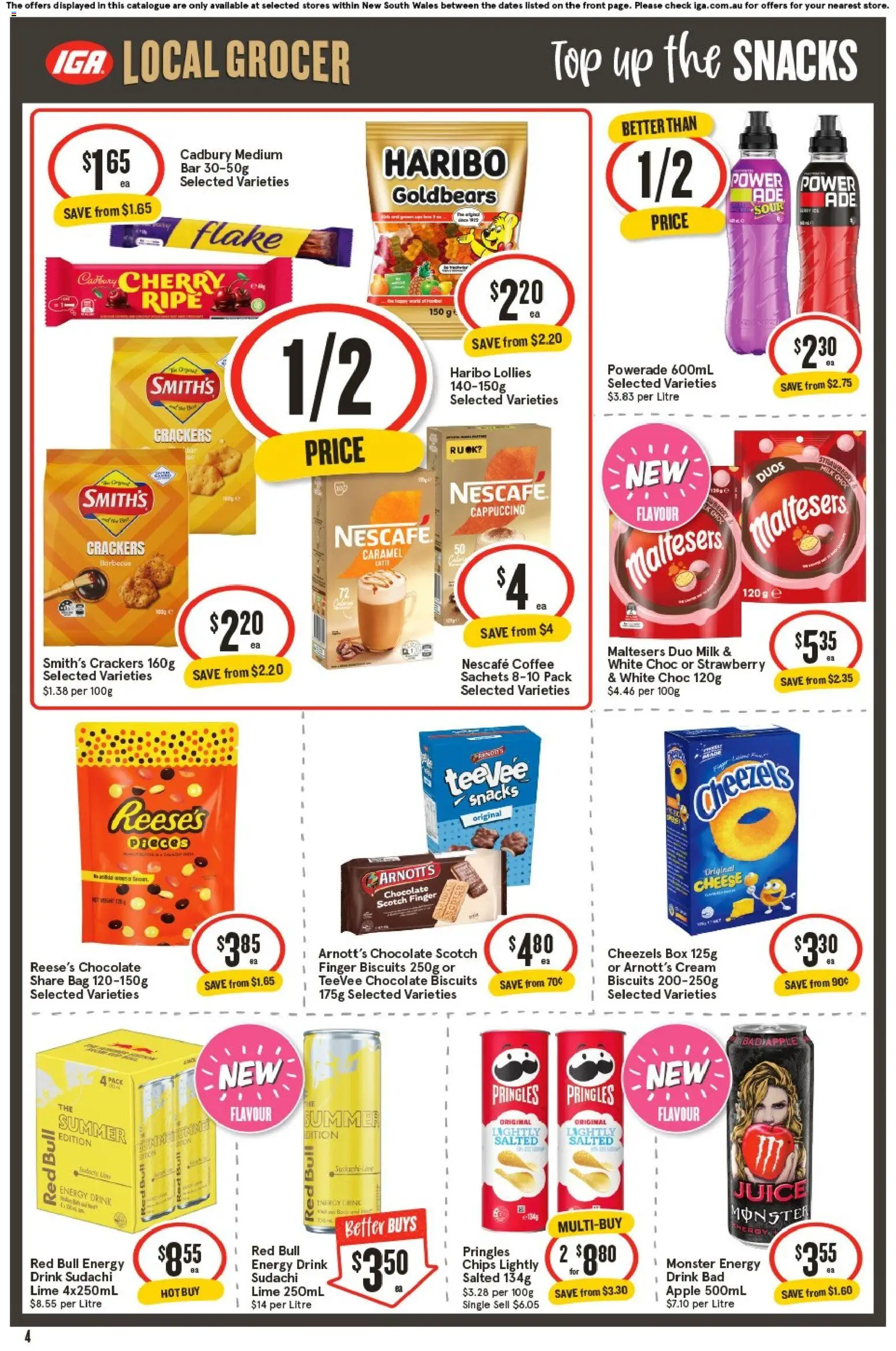 IGA catalogue - valid from 26/08/2026 | Page: 4 | Products: Cucumber, Potatoes, Cherry tomatoes, Bag
